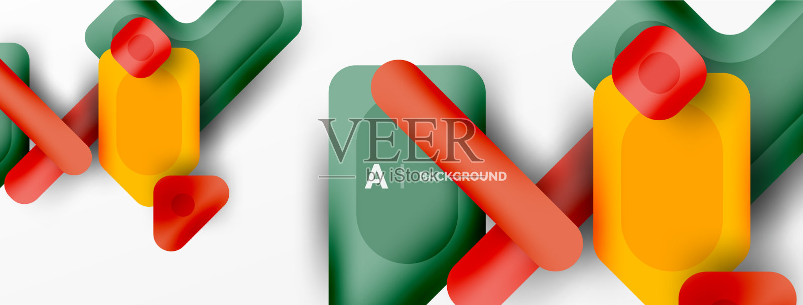 最小的几何抽象背景色彩插画图片素材