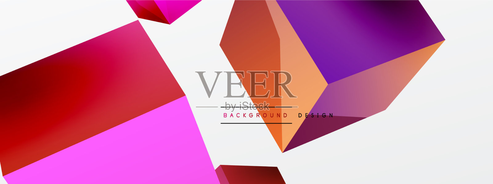 三维抽象背景飞行立方体插画图片素材