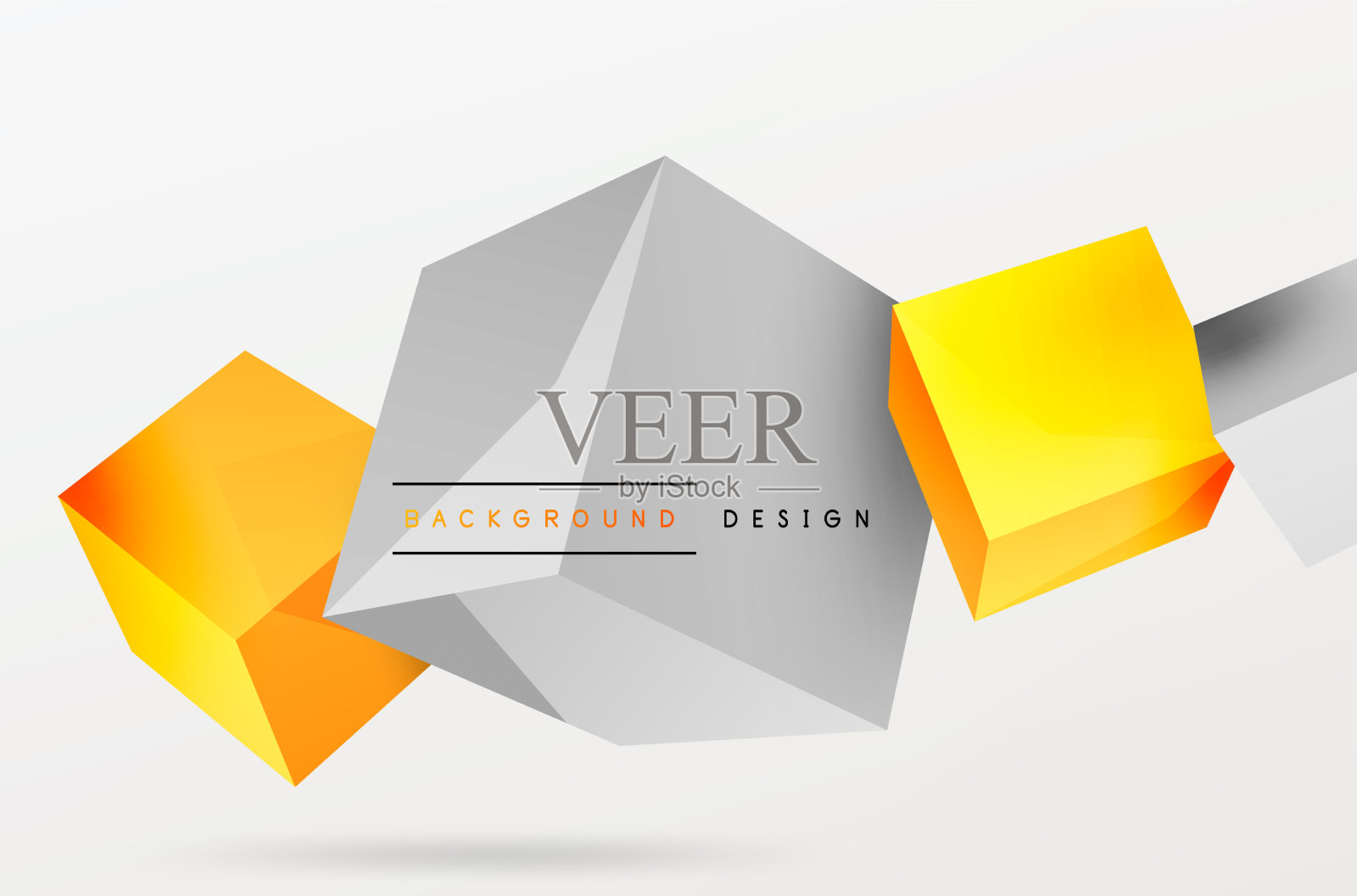 三维立方体抽象背景组成插画图片素材