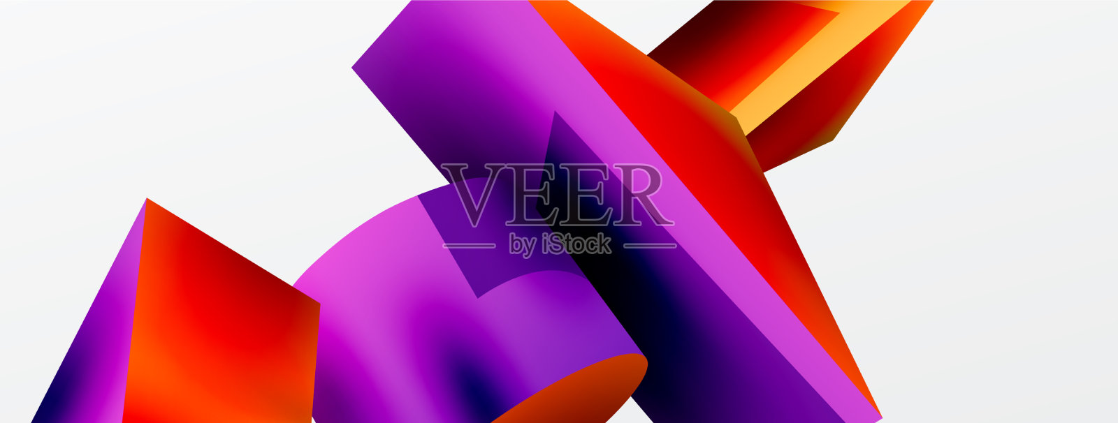 金属3d形状几何背景插画图片素材