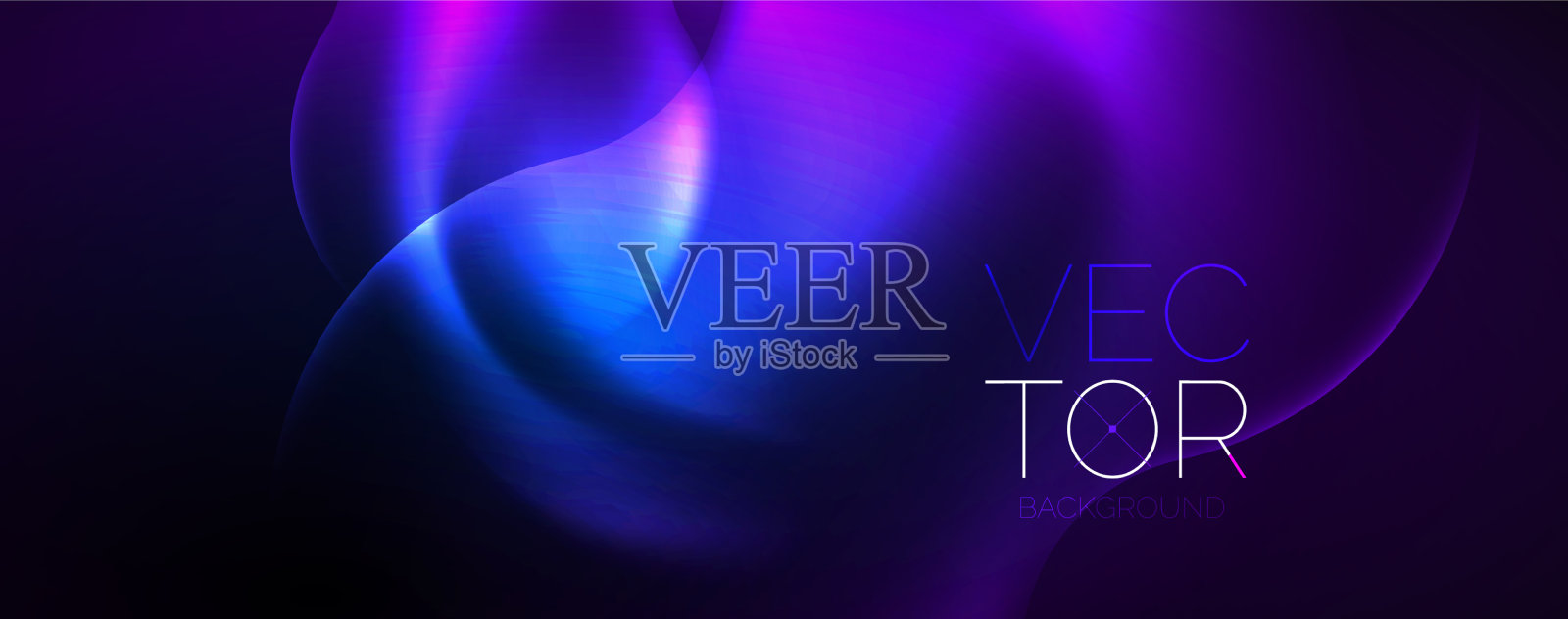 霓虹灯发光波魔法能量空间光插画图片素材