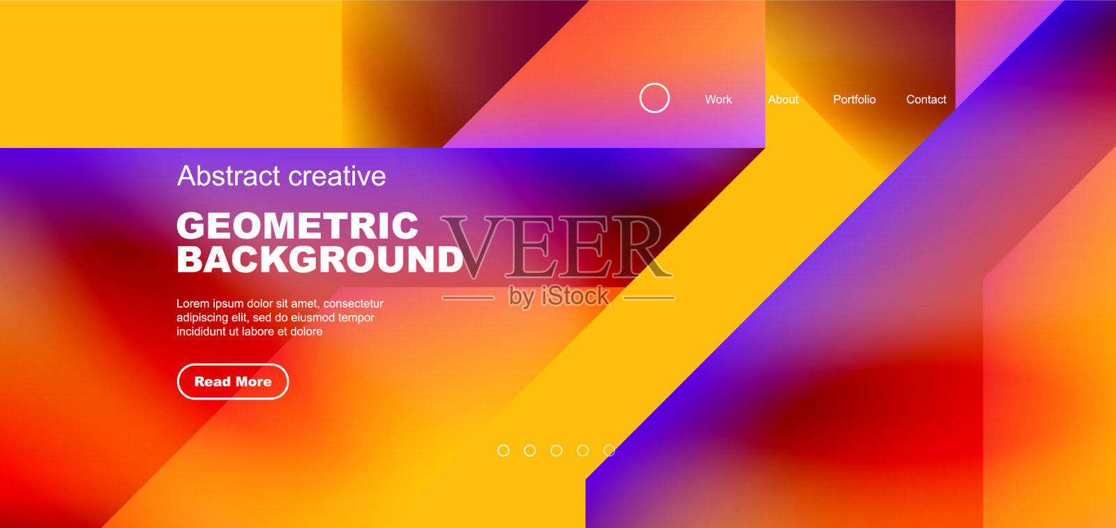 流体梯度几何三角形抽象插画图片素材