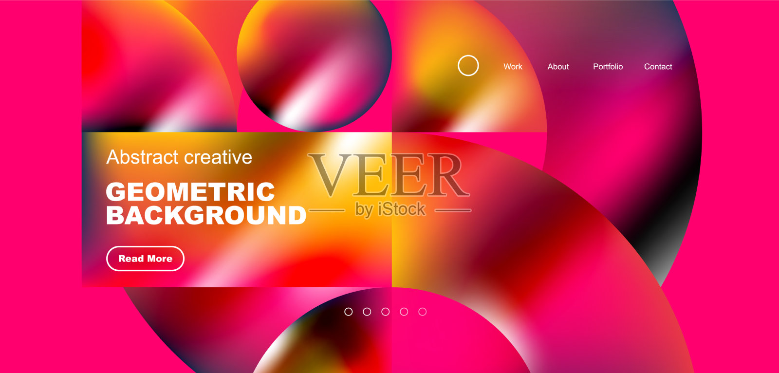 抽象圆和圆形元素几何插画图片素材