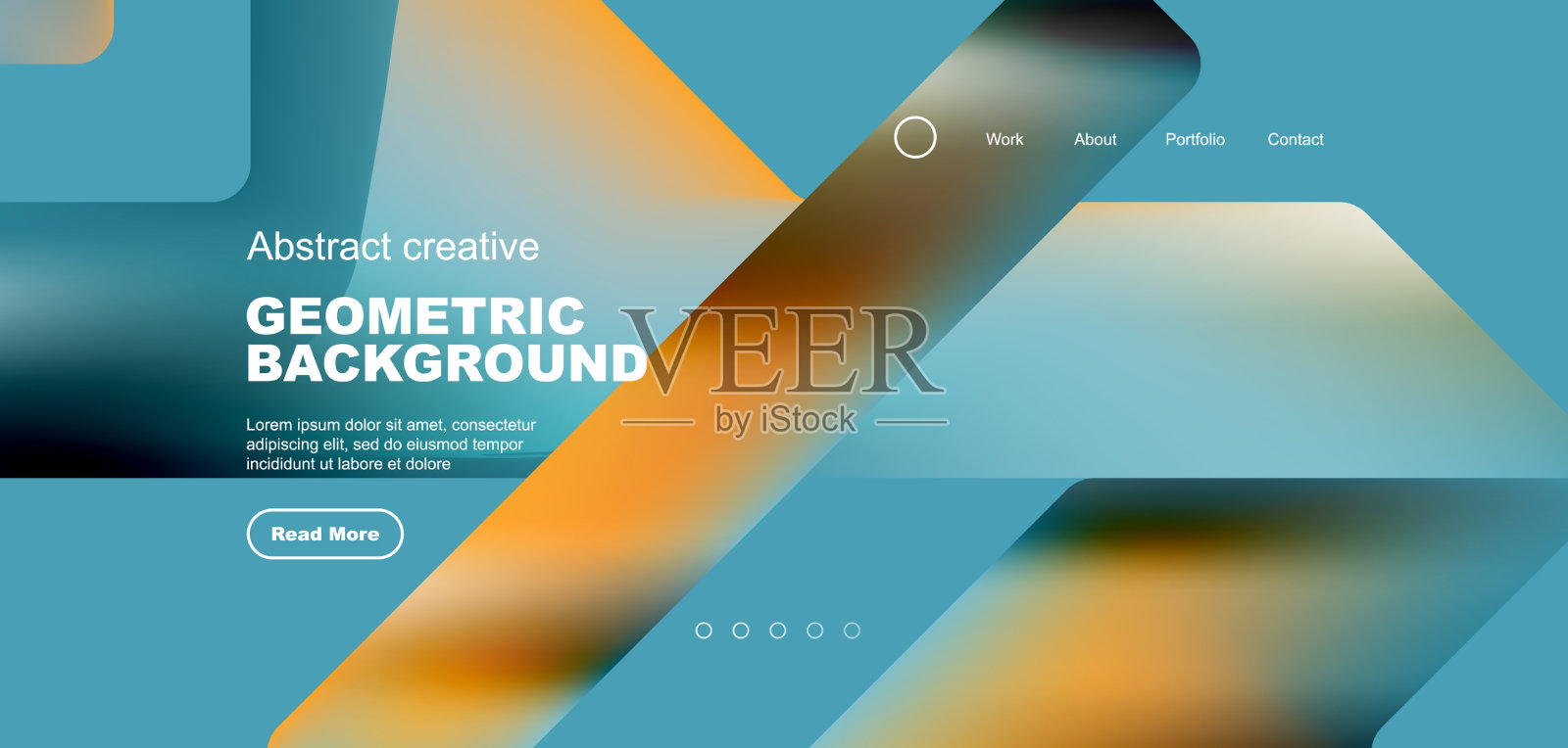 流体梯度三角形登陆页面背景插画图片素材