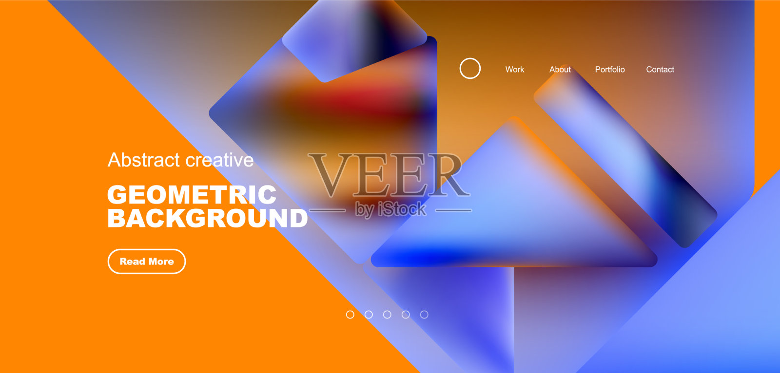 三角形与流动的颜色几何抽象插画图片素材