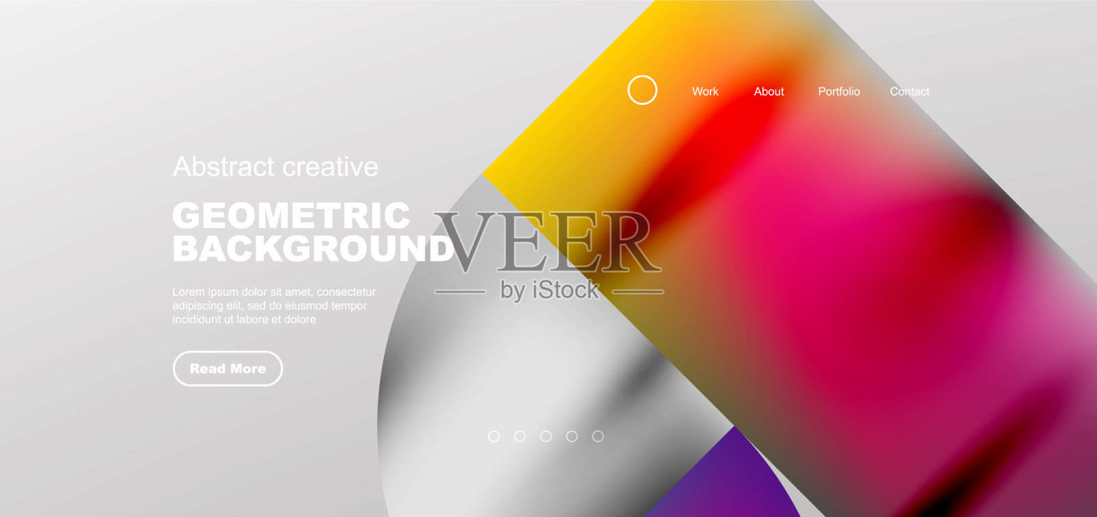 明亮的流体梯度圆抽象背景插画图片素材