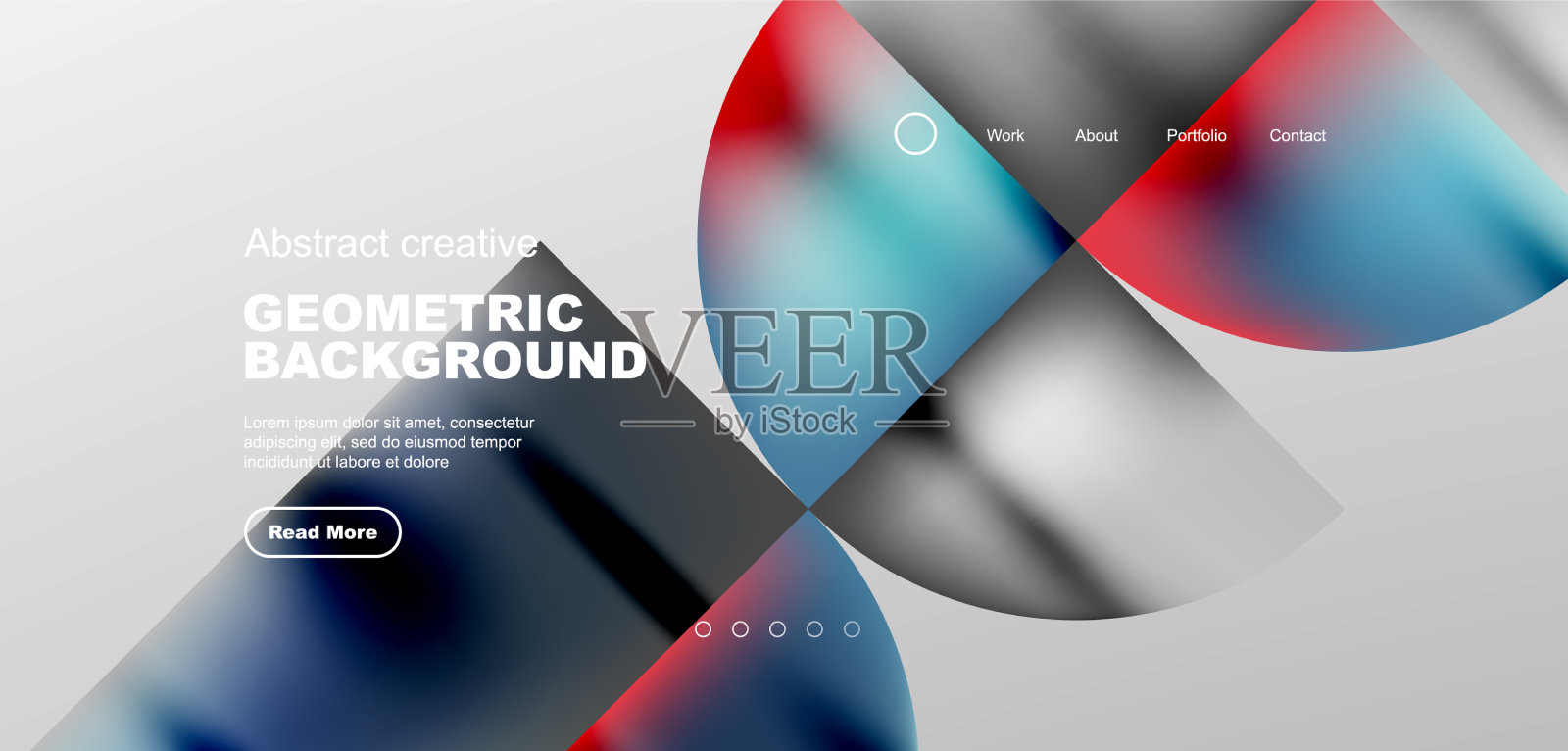 明亮的流体梯度圆抽象背景插画图片素材