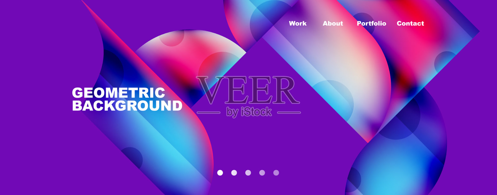 圆形元素和几何线条插画图片素材