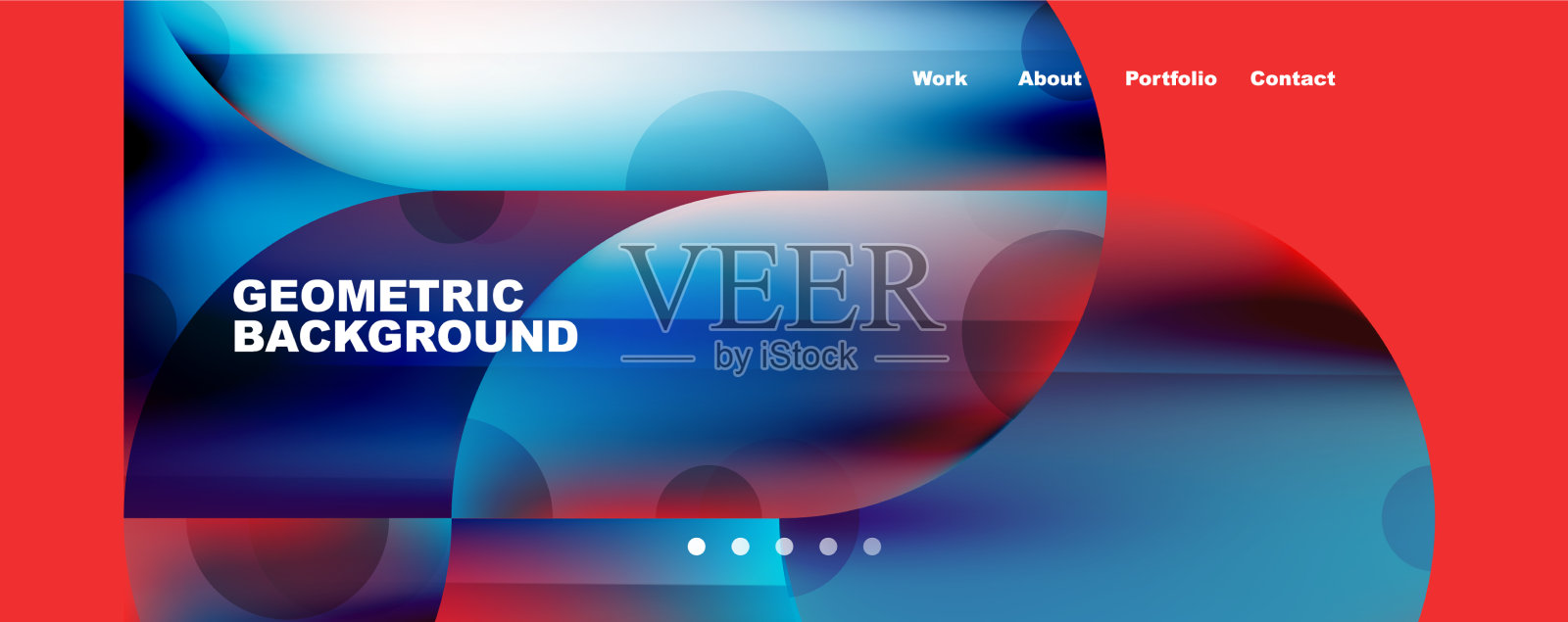 金属光泽的流体颜色与几何插画图片素材