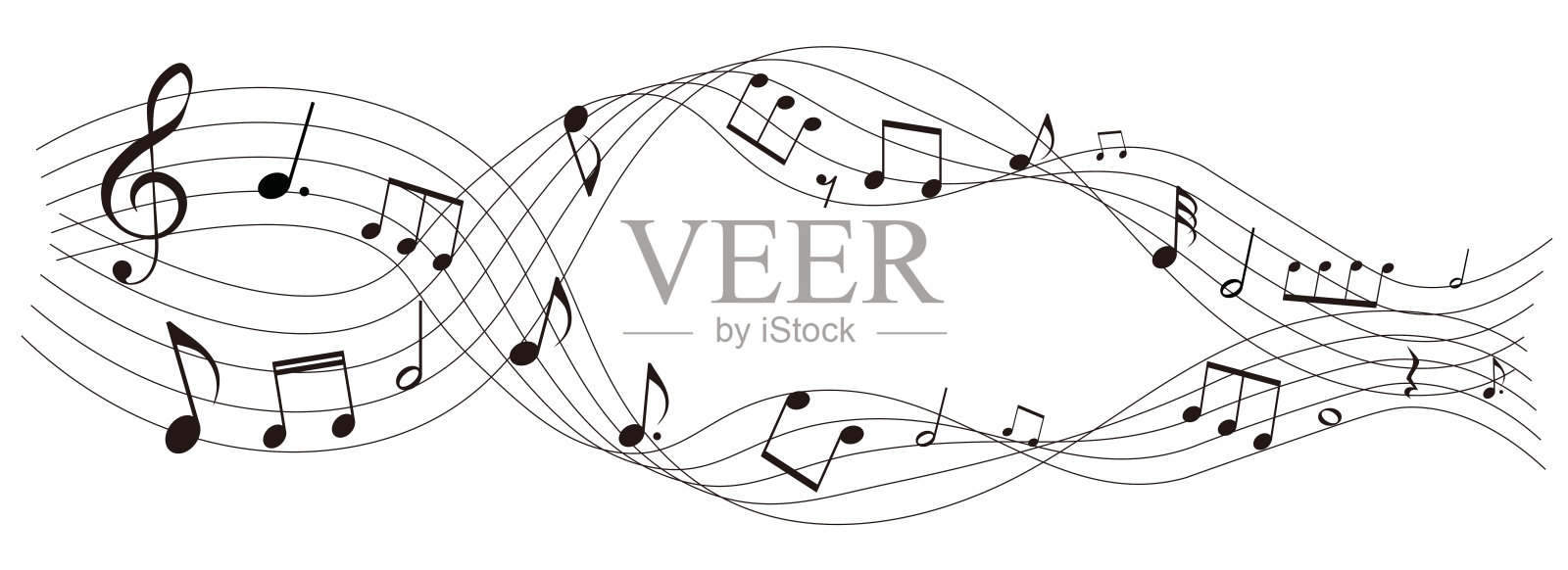 交叉乐谱的框架插图插画图片素材