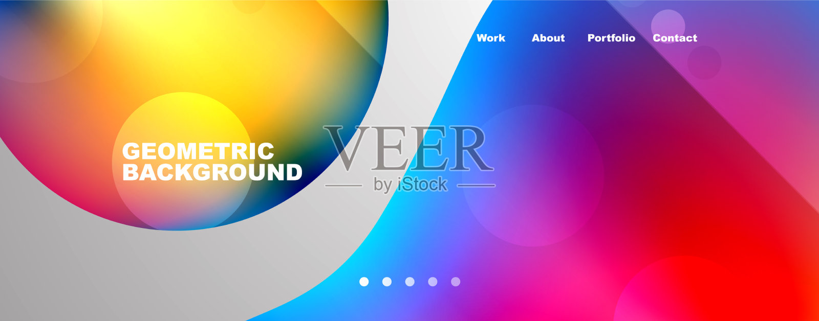 圆形几何构成流动形状插画图片素材