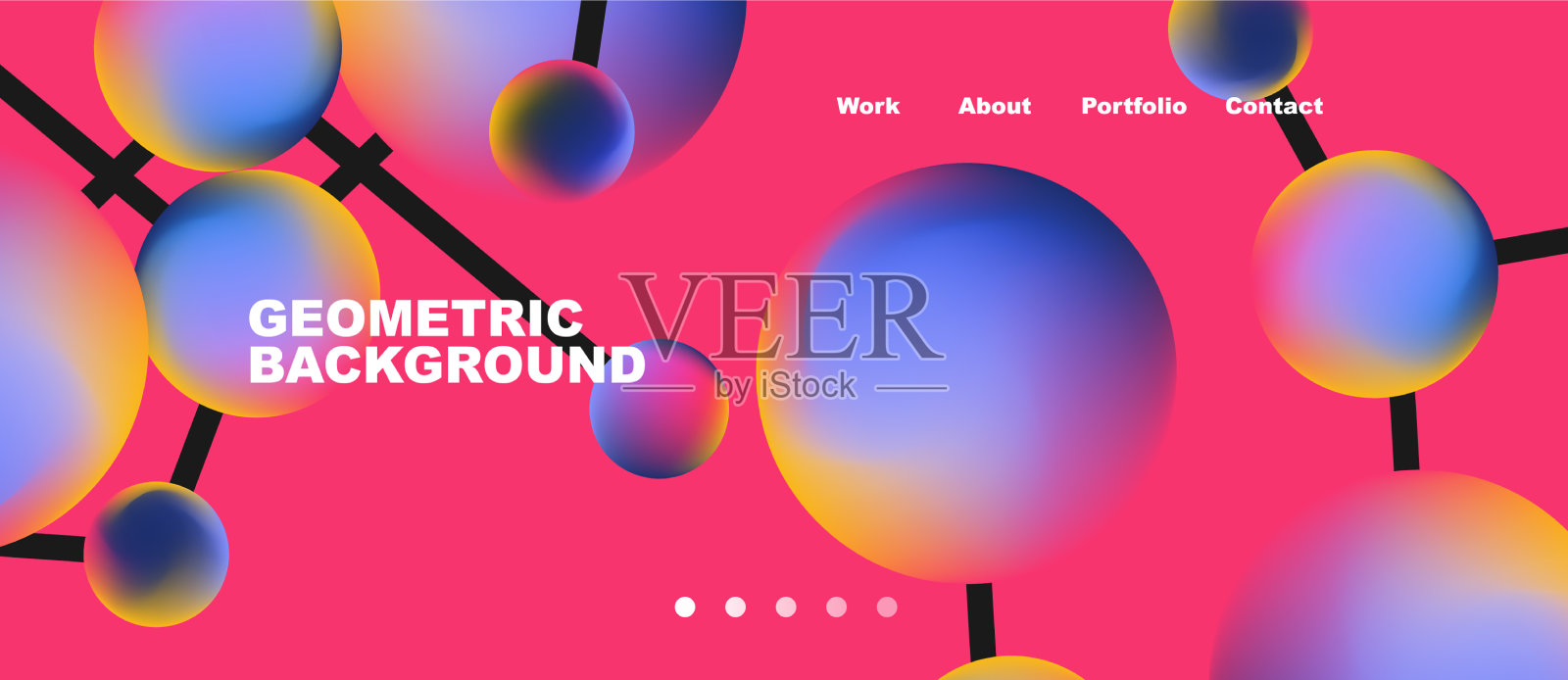 线点连接几何抽象插画图片素材