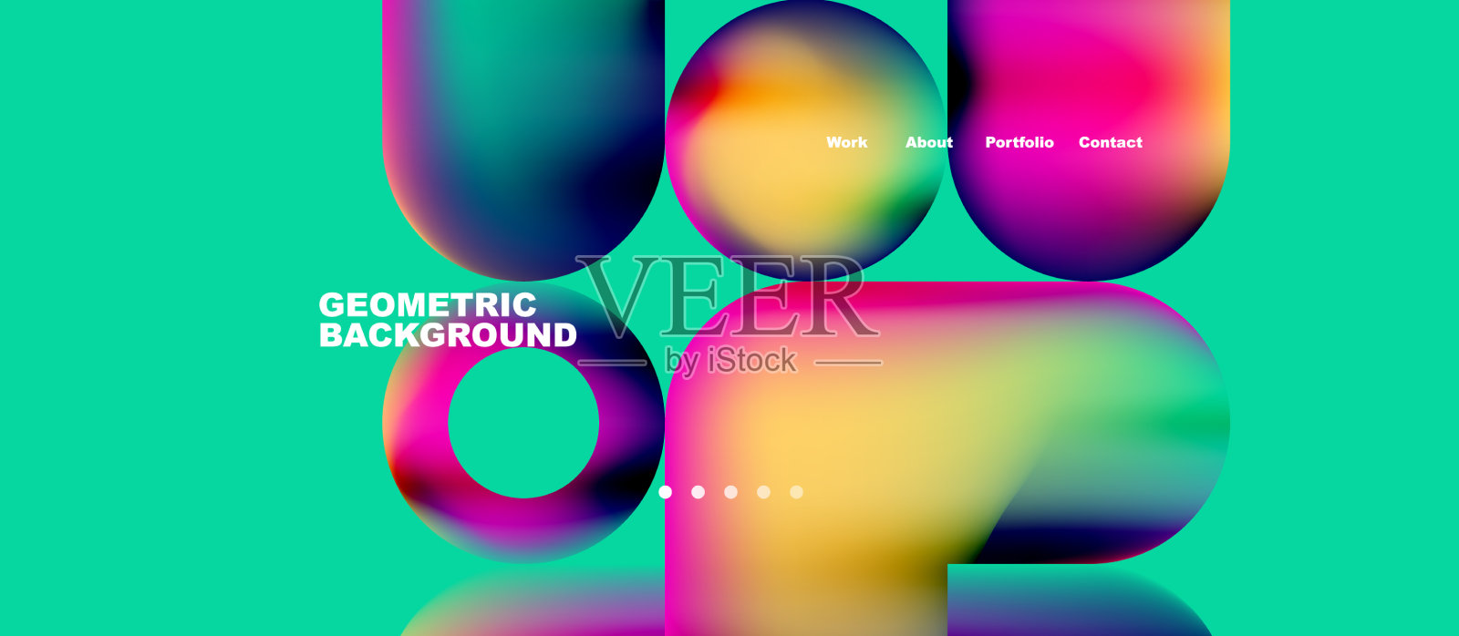 圆形和圆形液体梯度插画图片素材