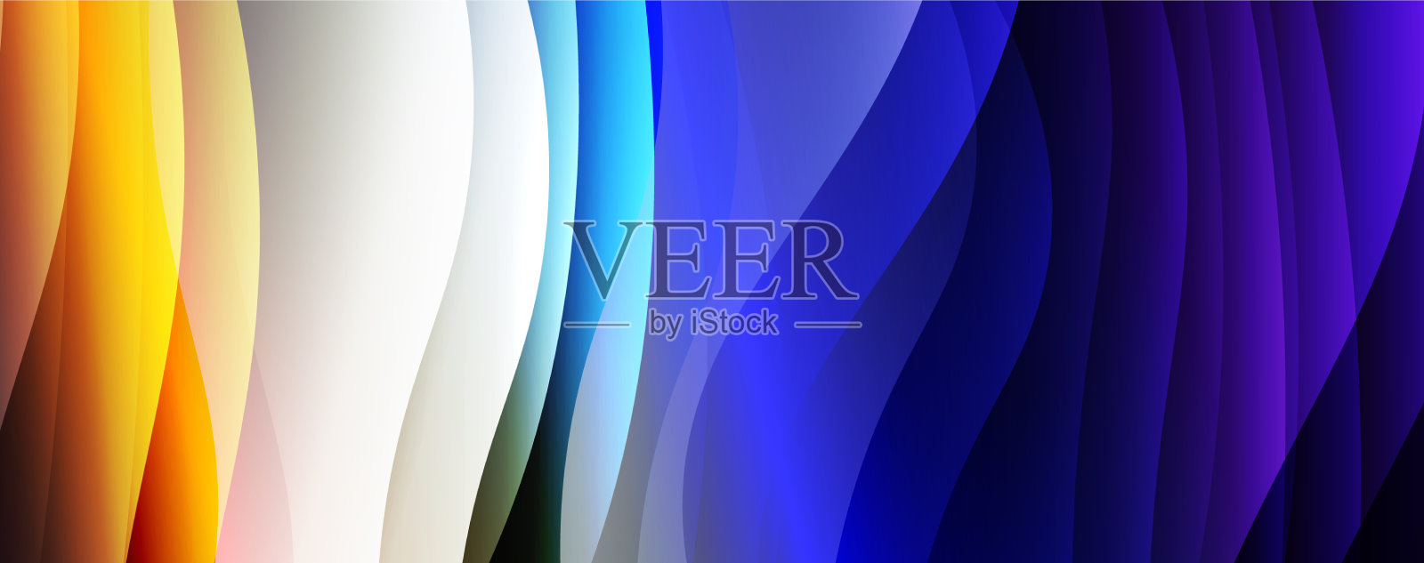 流体波线新潮的流体颜色梯度插画图片素材