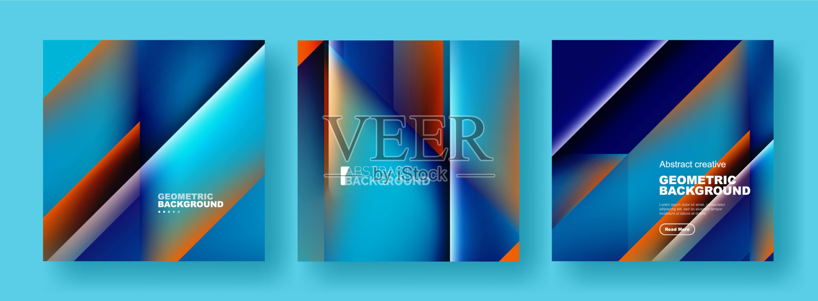 一组抽象背景-重叠插画图片素材