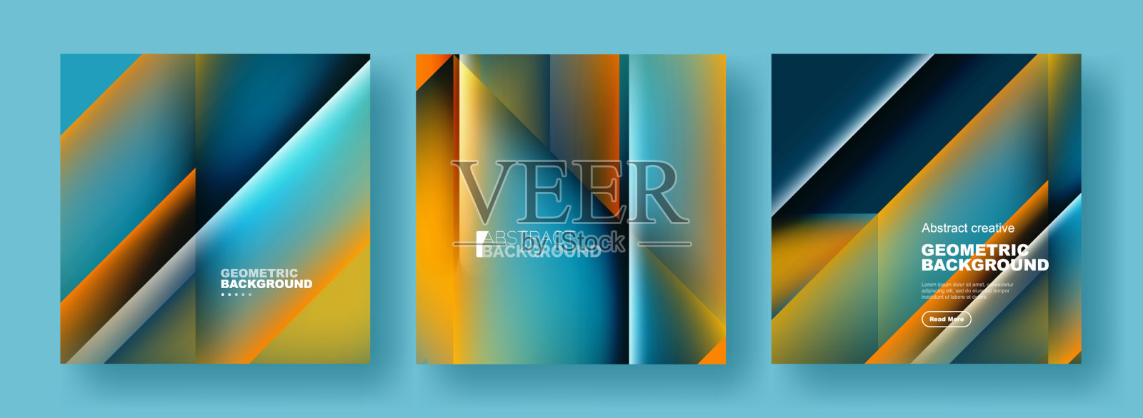 一组抽象背景-重叠插画图片素材