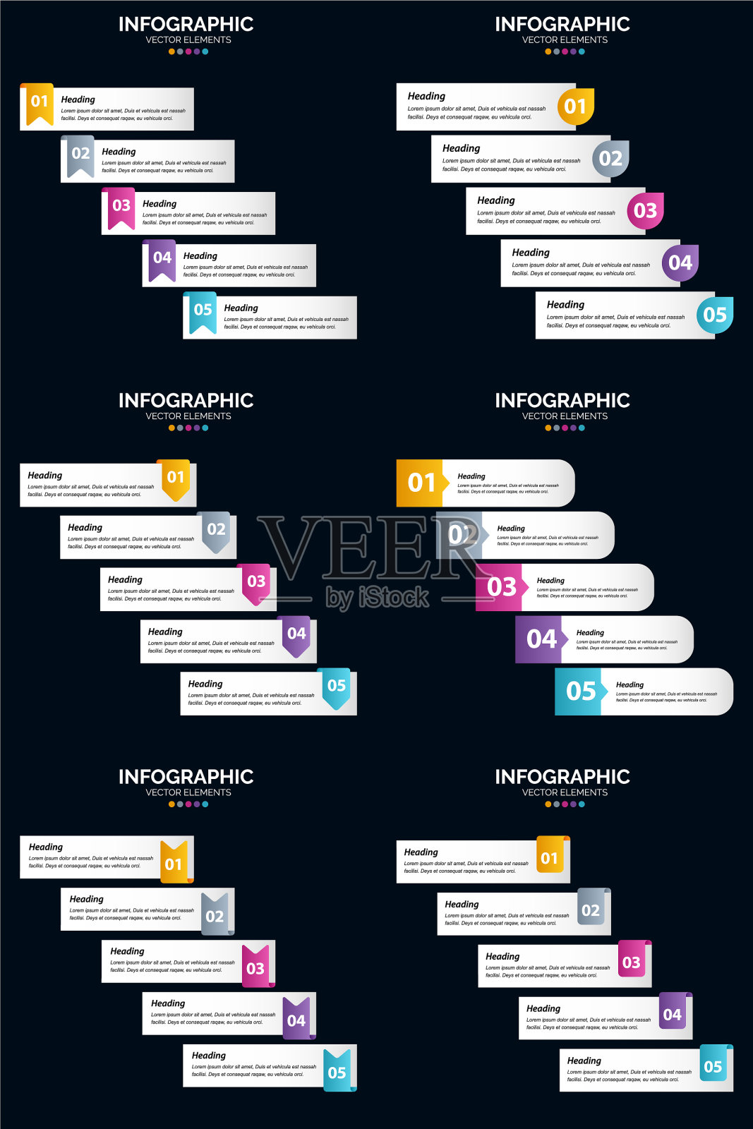5 .步骤周期图和时间表插画图片素材