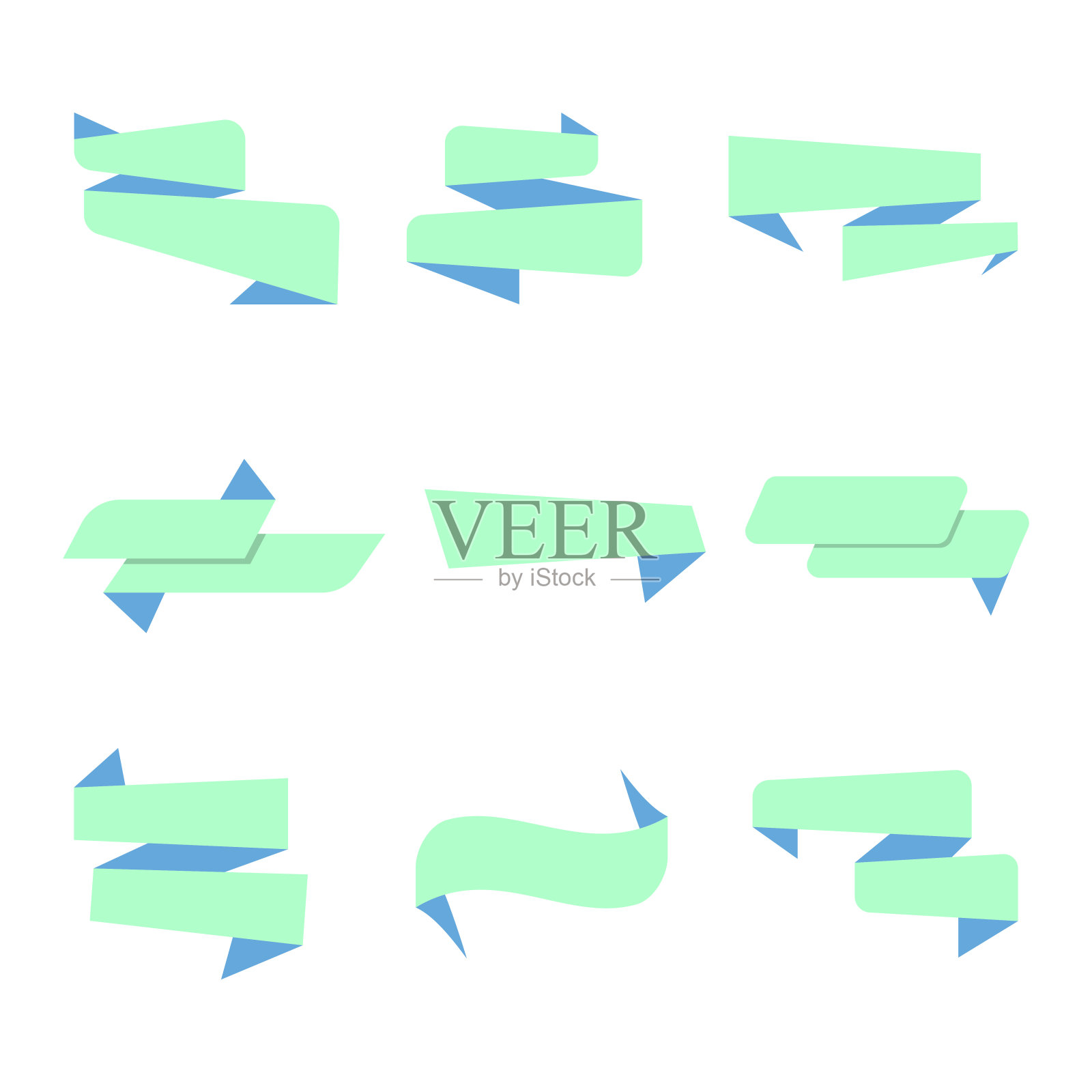 平面抽象色带系列插画图片素材