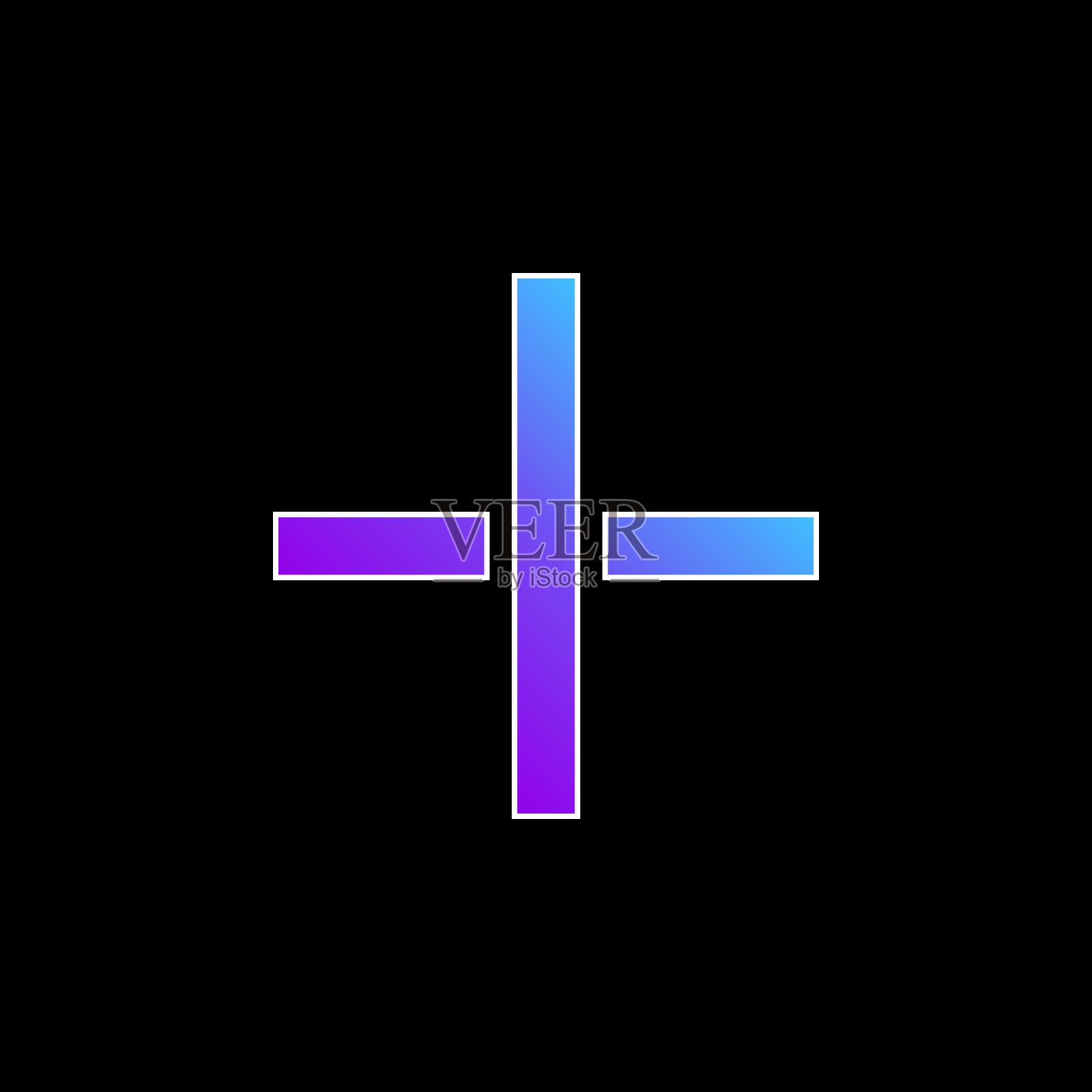 添加蓝色梯度矢量图标插画图片素材