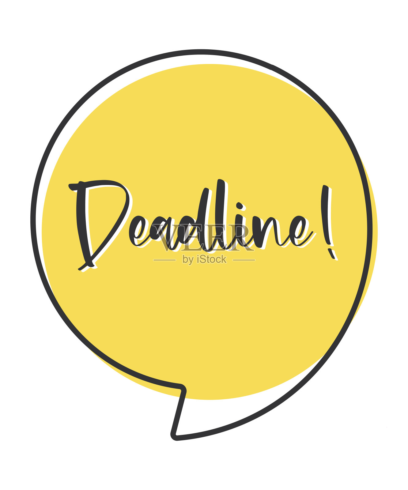 最后期限漫画演讲泡泡波普艺术风格。漫画的演讲。对话框窗口。黄色横幅出售。插画图片素材