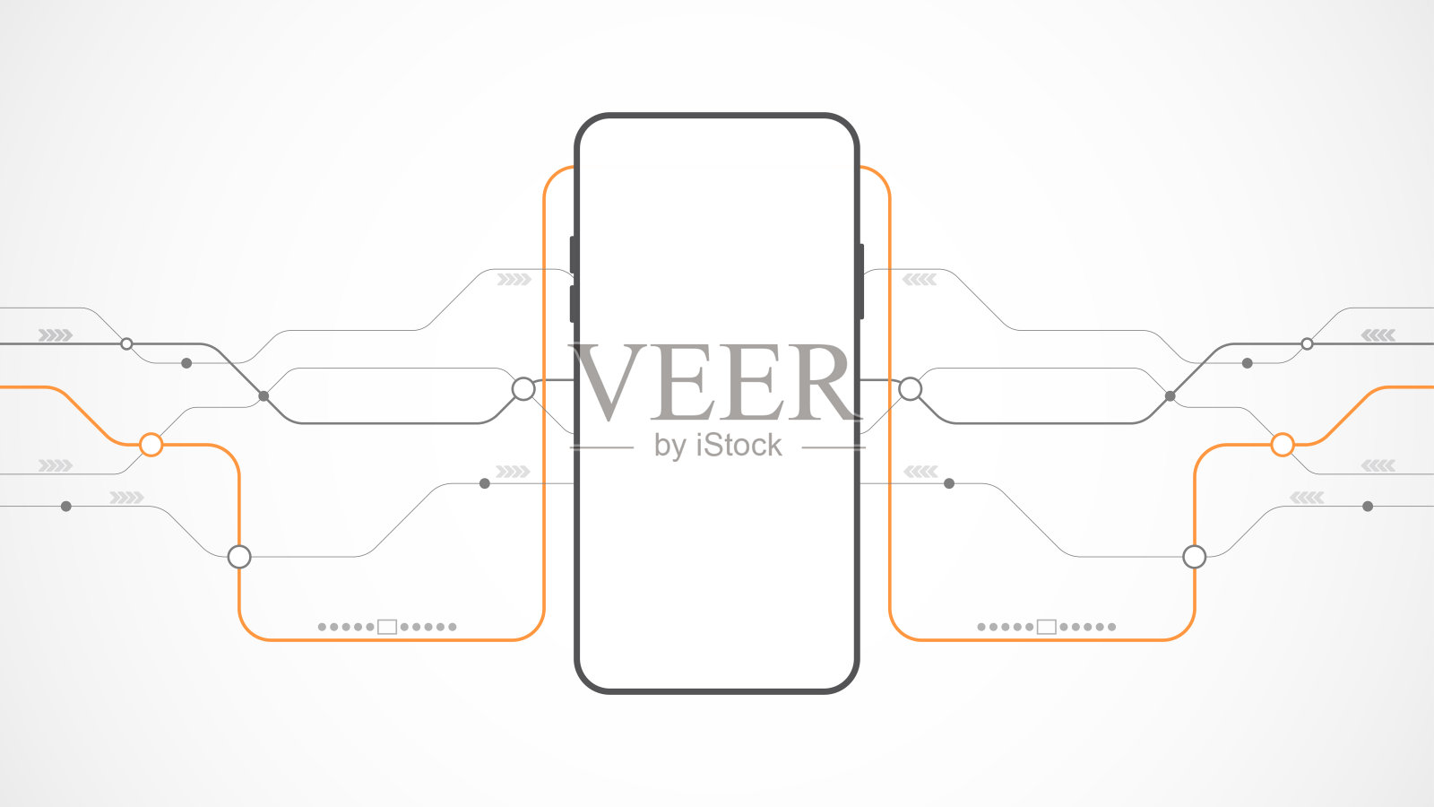 手机技术背景摘要。插画图片素材