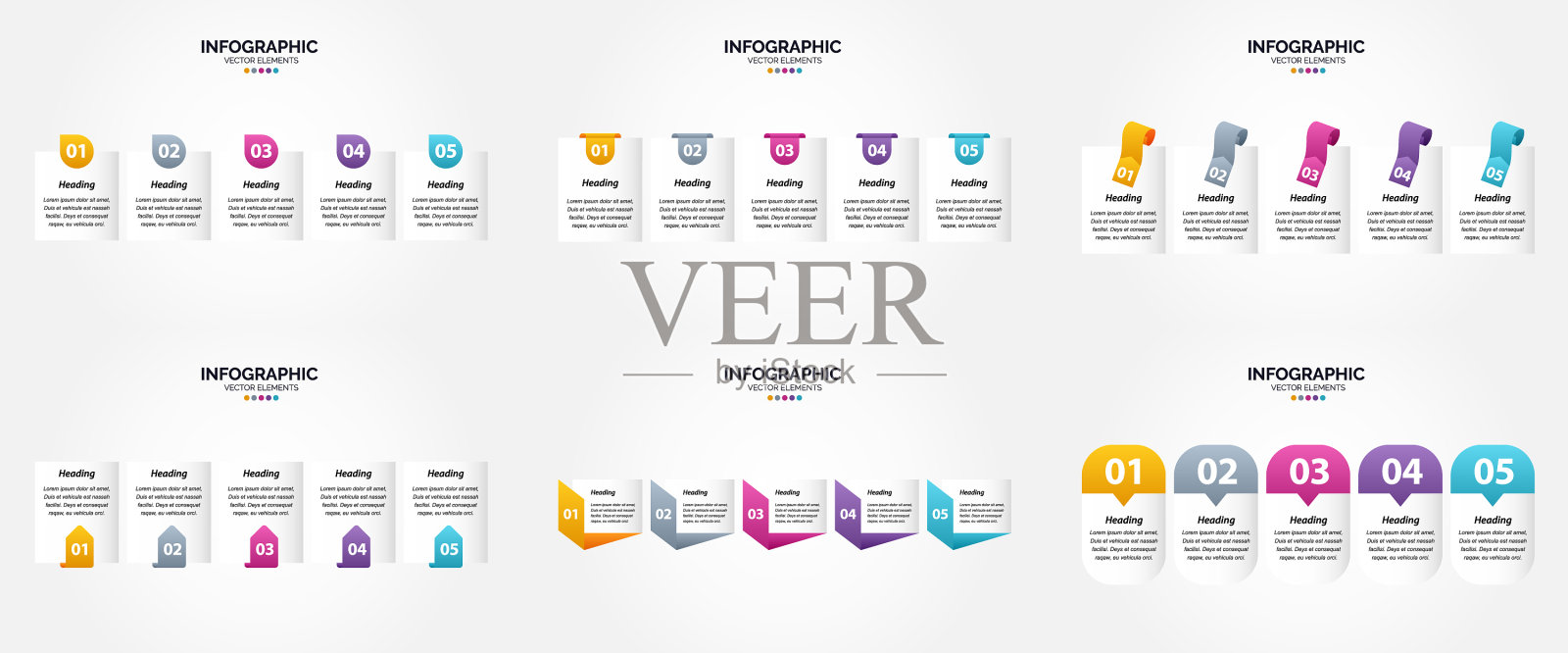 这个集合非常适合创建信息图设计模板素材