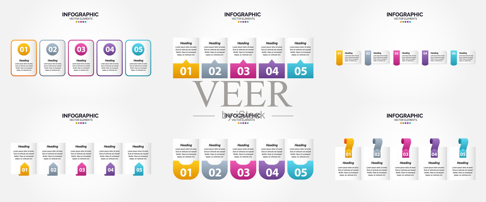 这个集合非常适合创建信息图设计模板素材
