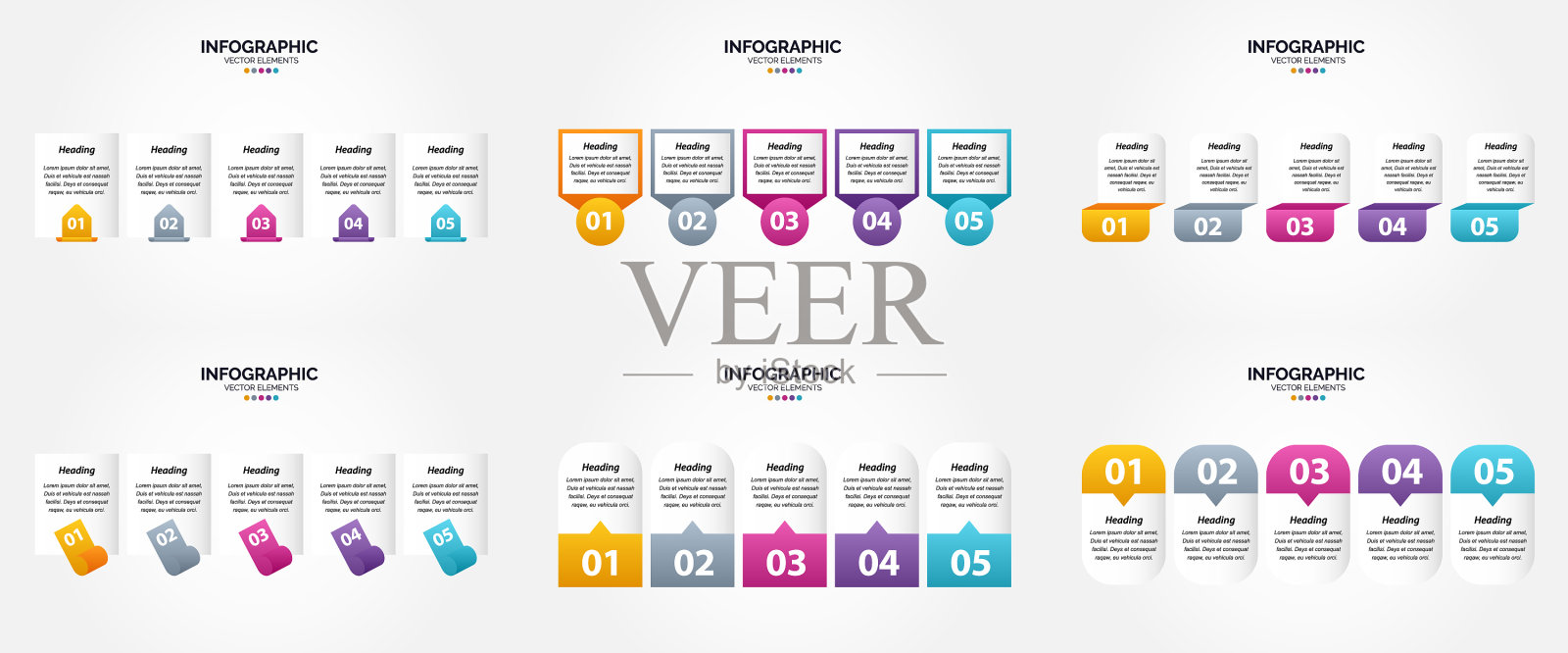 这些信息图是理想的广告插画图片素材