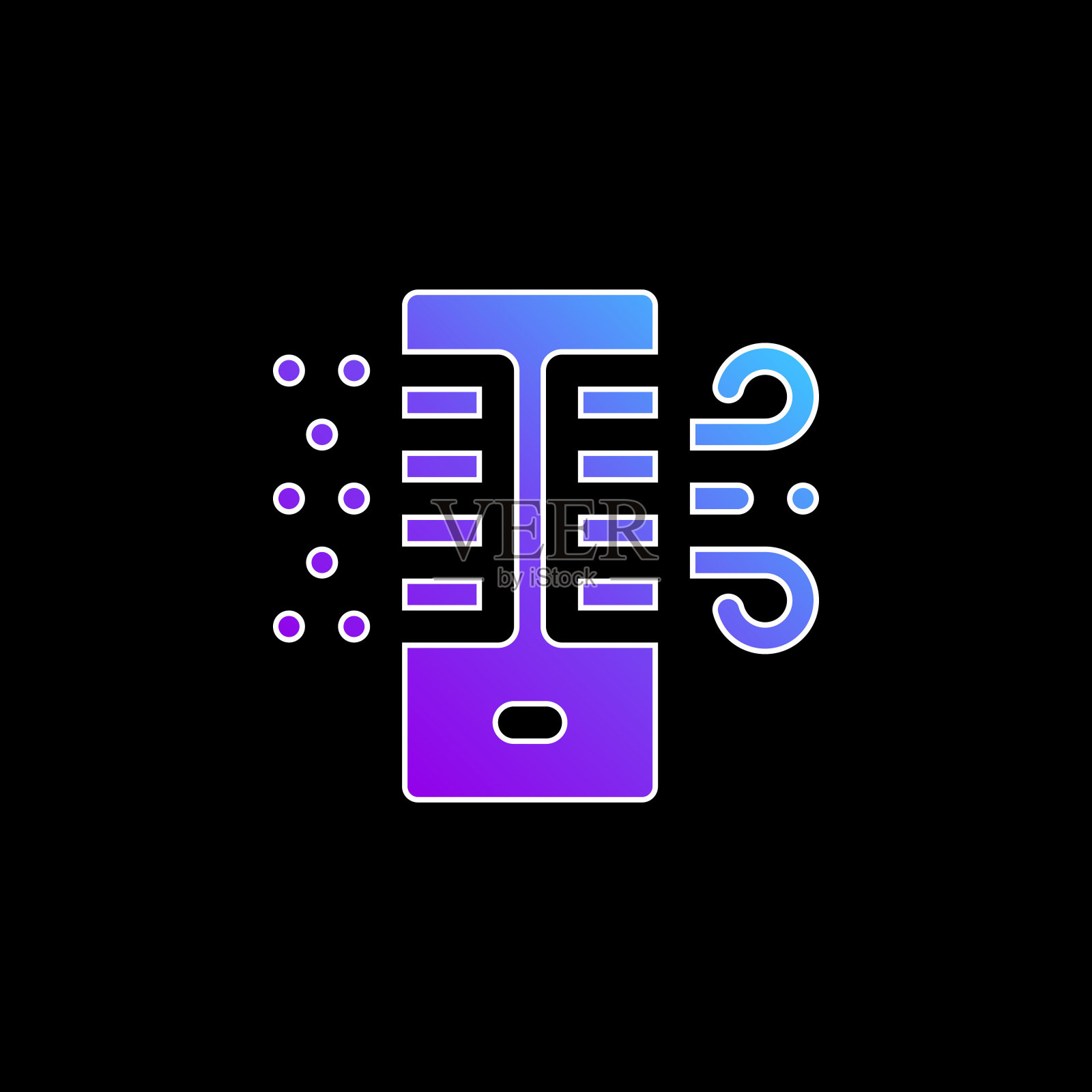 空气净化器蓝色梯度矢量图标图标素材