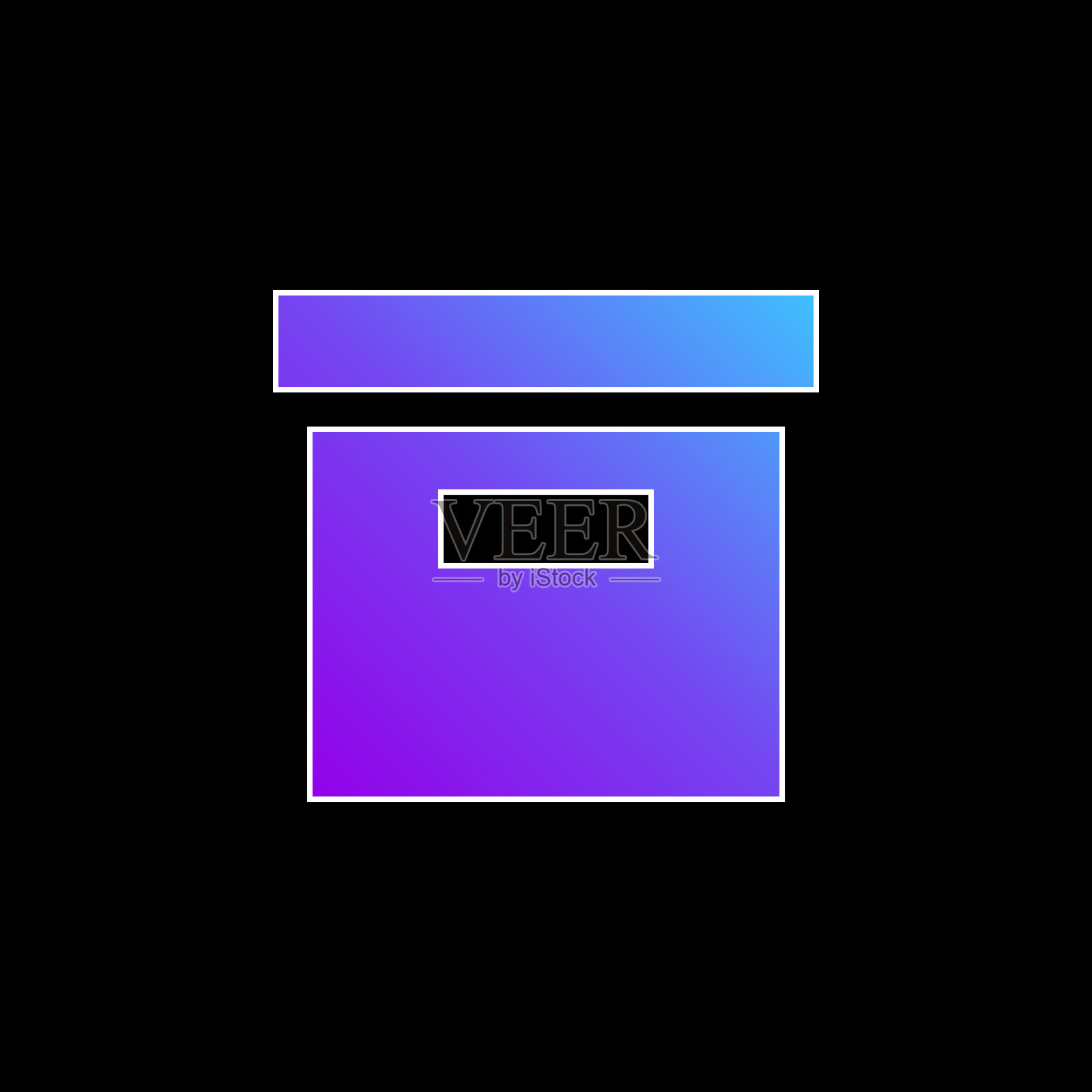 方框蓝色渐变矢量图标插画图片素材