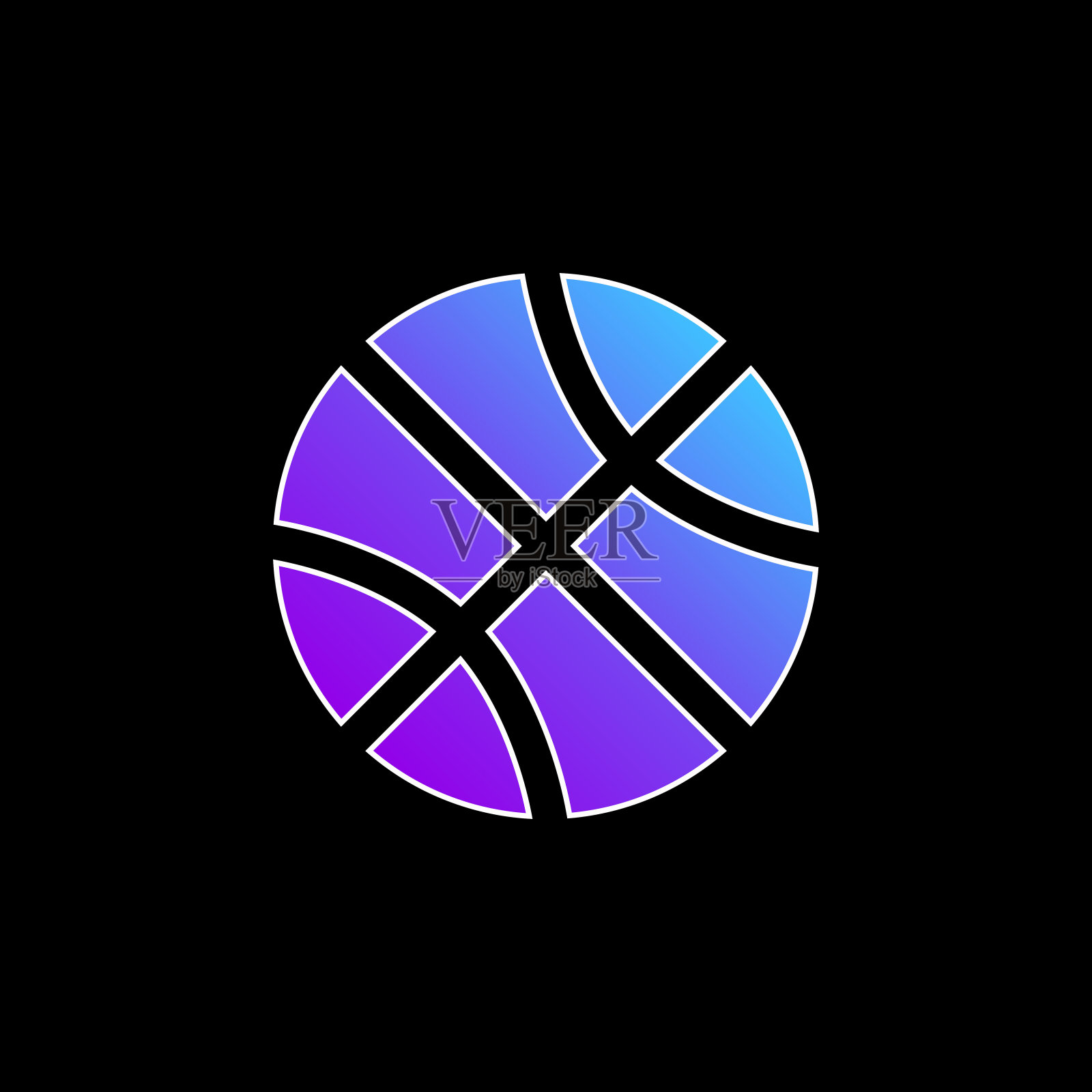 篮球蓝色渐变矢量图标图标素材