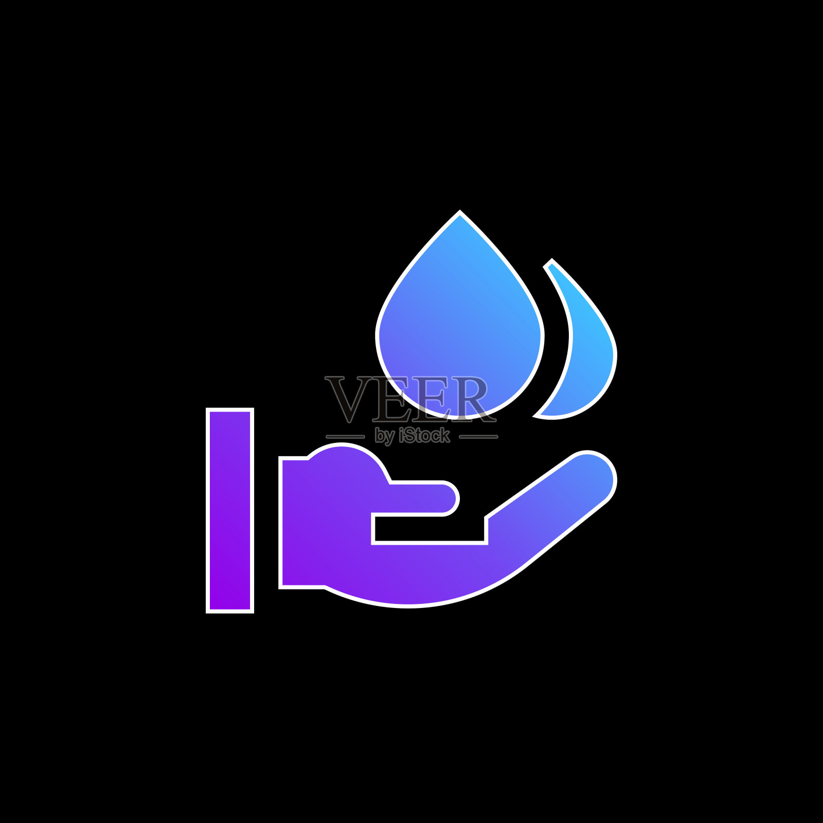 献血蓝色梯度矢量图标插画图片素材