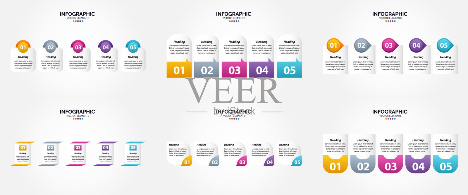 在广告中使用此信息图集插画图片素材