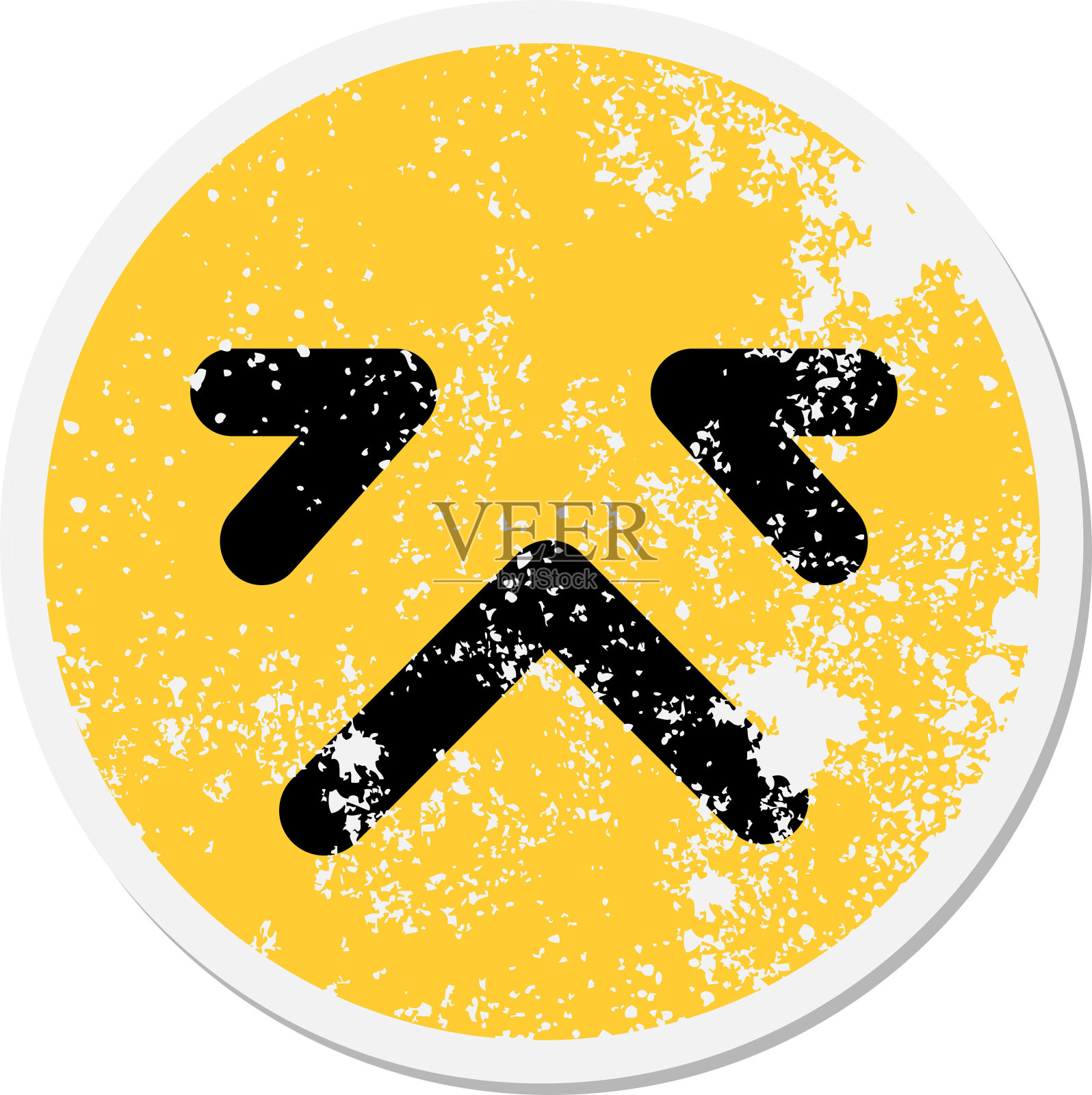 过累脸圆插画图片素材