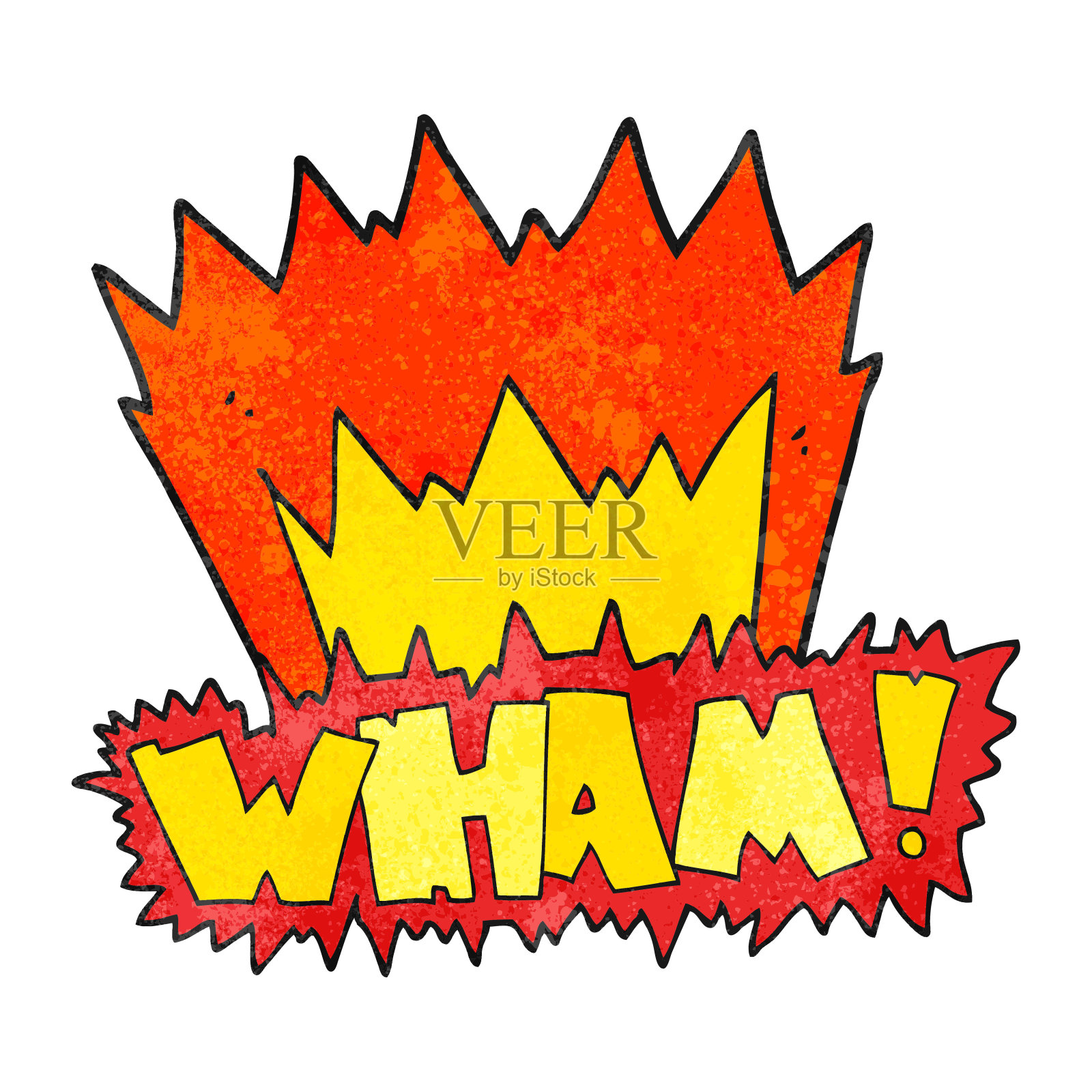 手绘纹理卡通威猛!象征设计元素图片