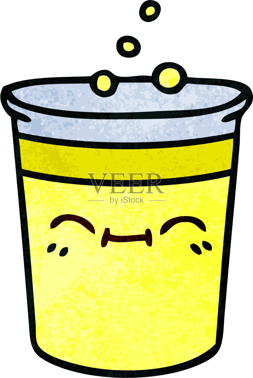 手绘的古怪卡通柠檬水设计元素图片