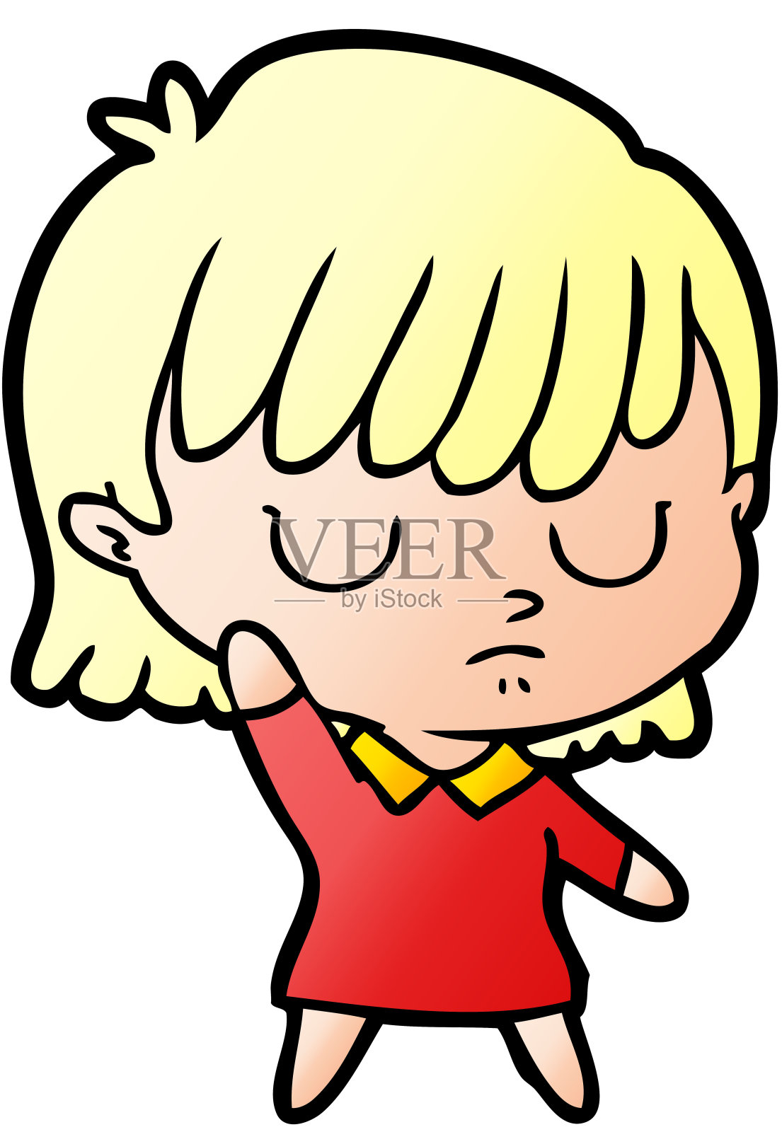 卡通的女人插画图片素材