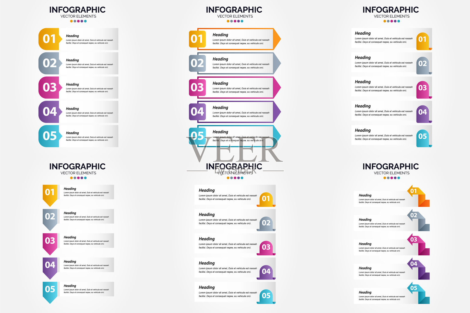 用于广告的平面设计信息图插画图片素材