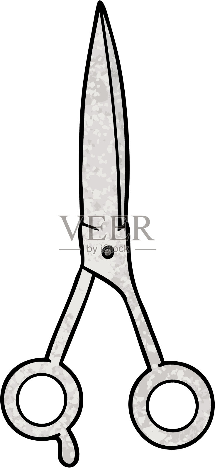 卡通理发剪刀设计元素图片