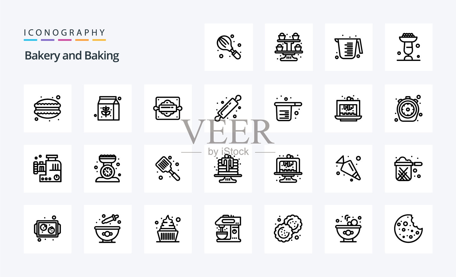 25烘焙线图标包图标素材