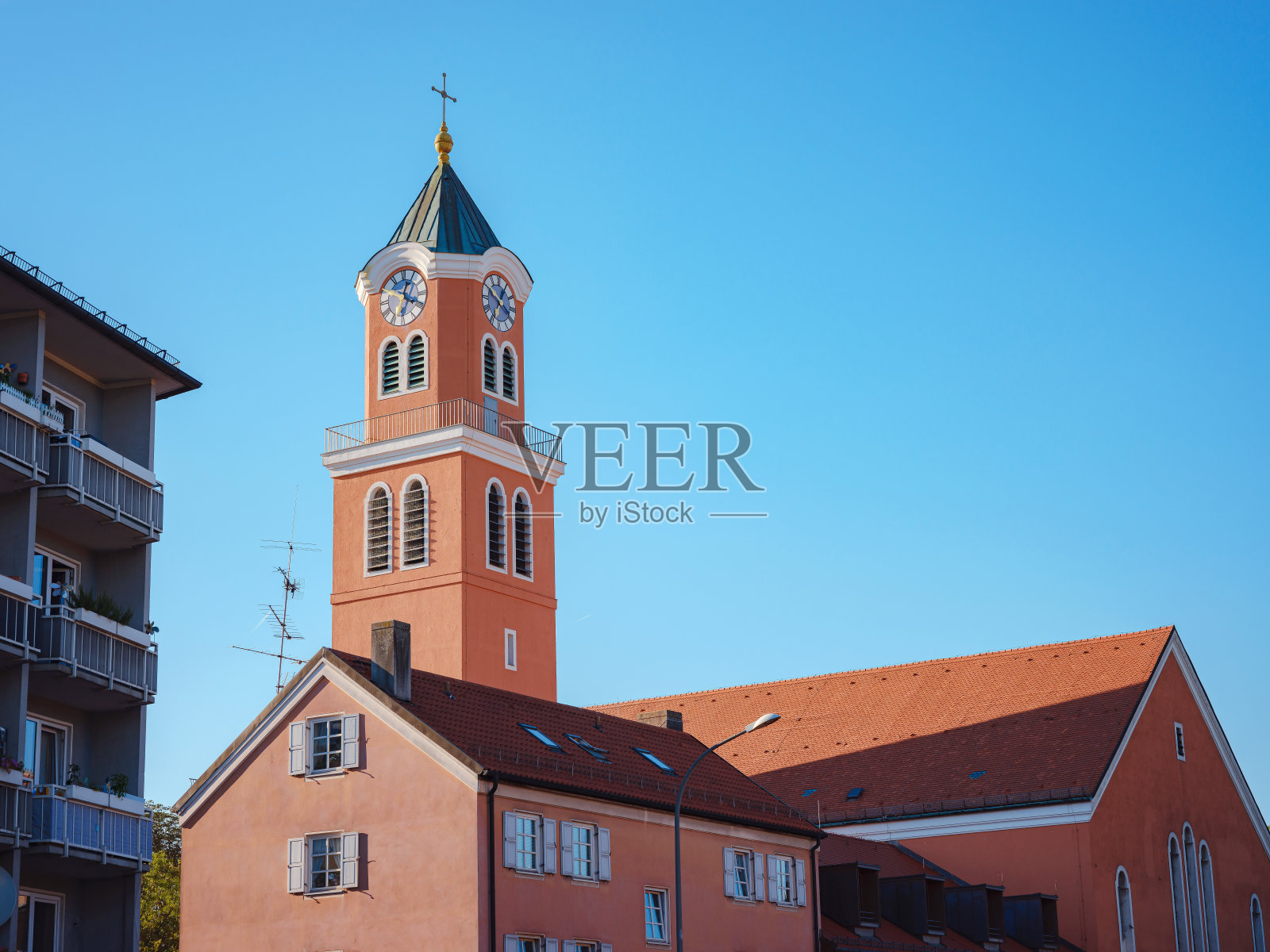 路德教堂在慕尼黑福音教会照片摄影图片