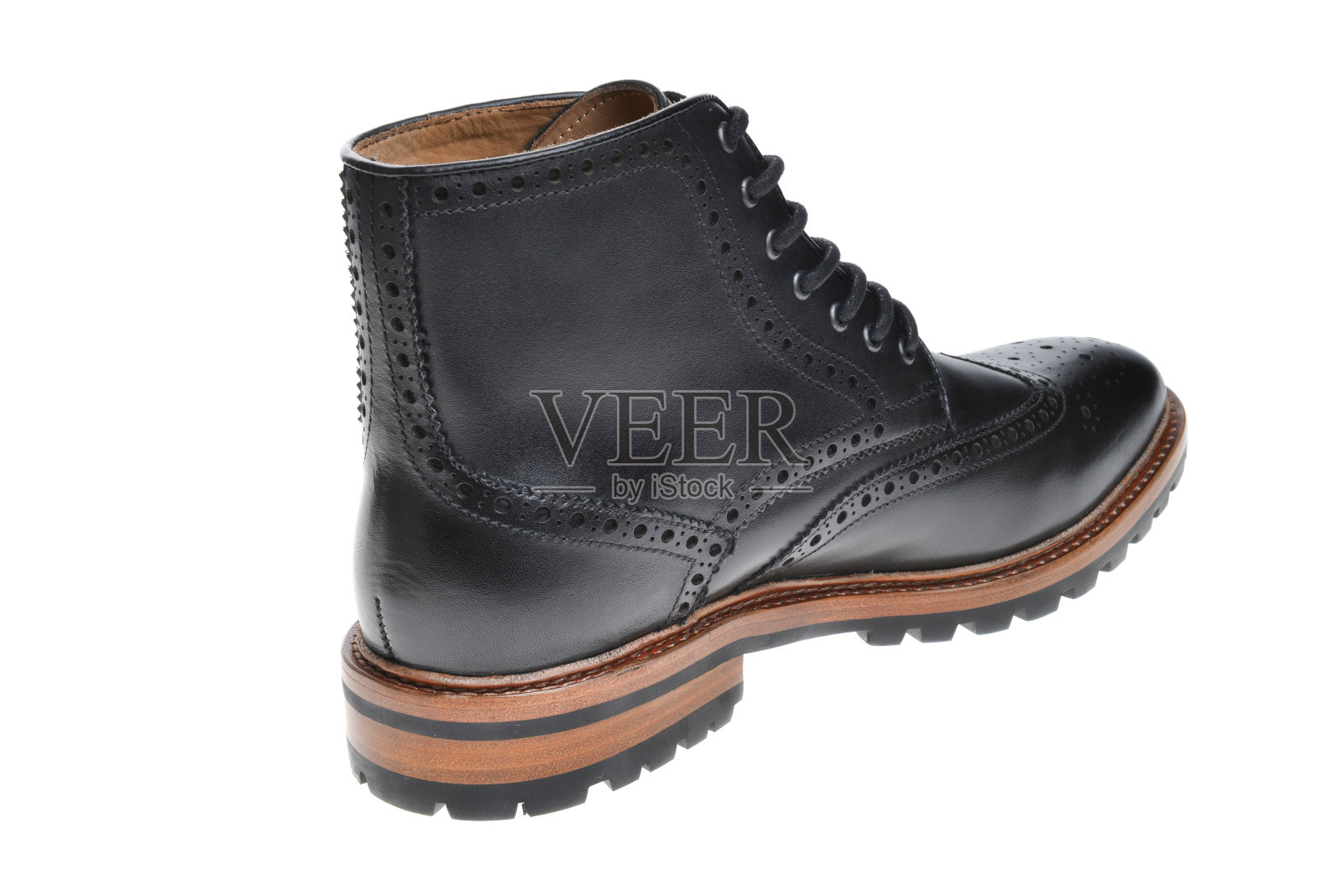 时尚的冬季男鞋照片摄影图片