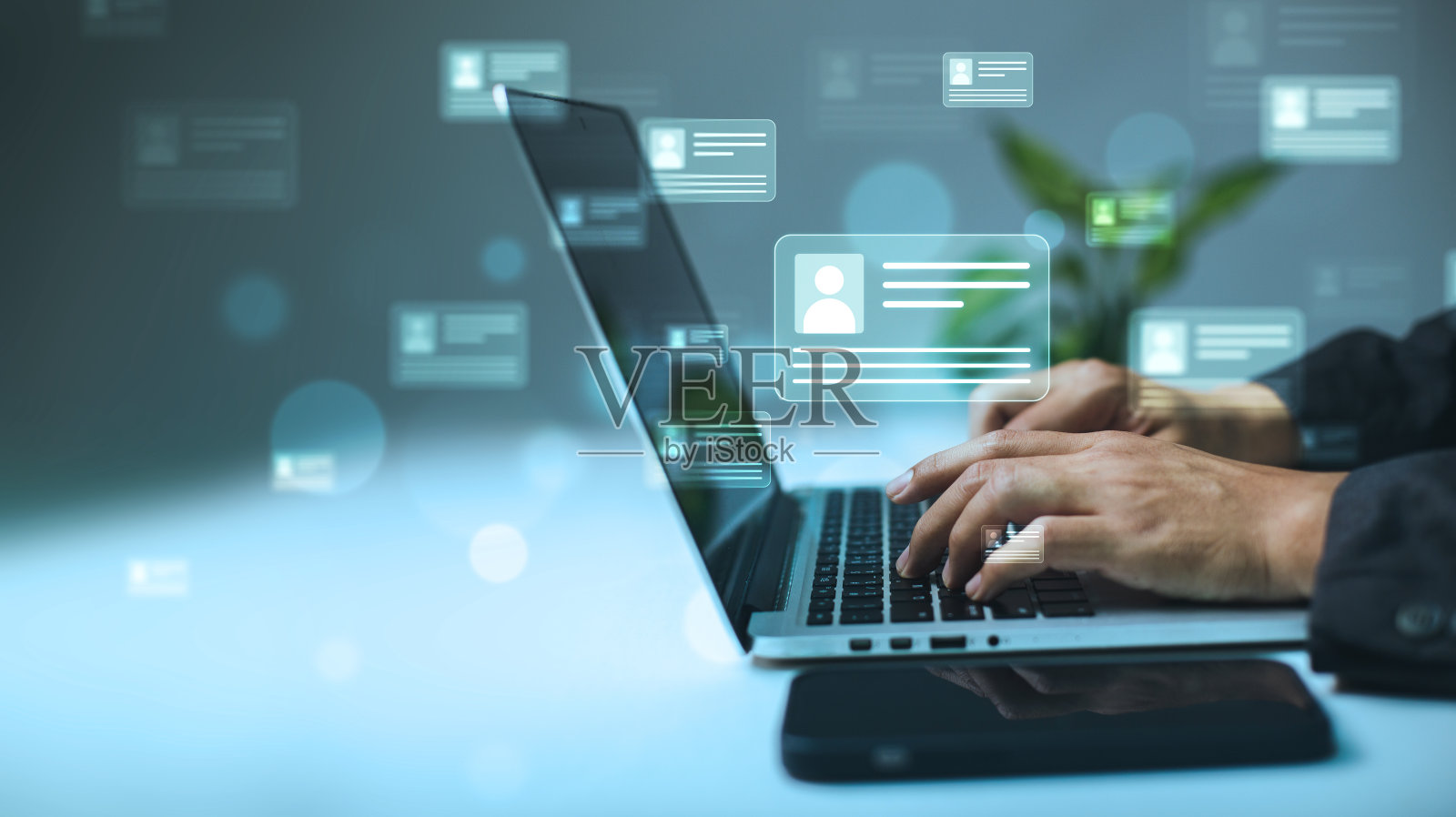 人力资源(HR)管理和组织一个组织的优秀人才，招聘和解雇员工，培训和发展。照片摄影图片