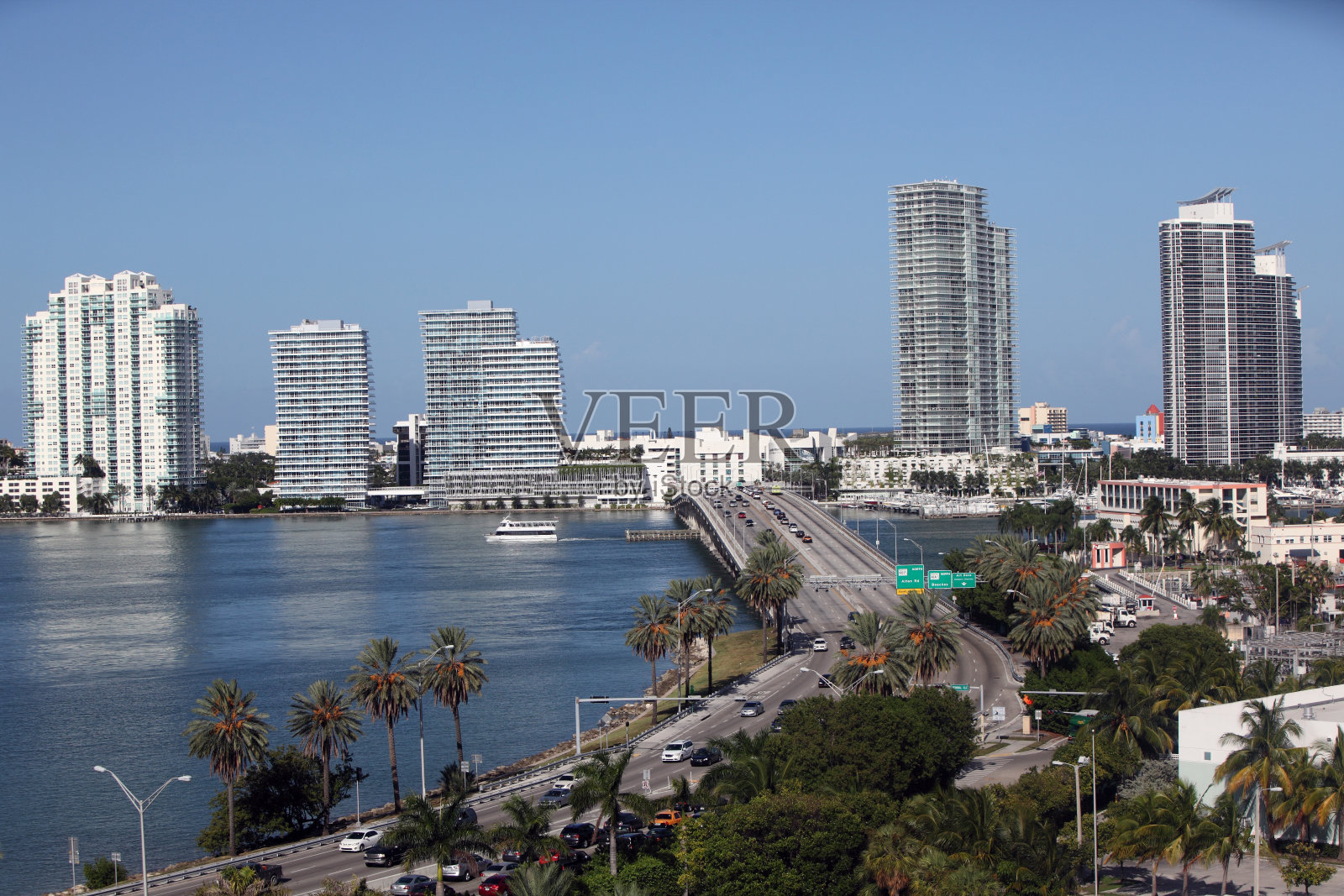 迈阿密，佛罗里达州的一个小镇。照片摄影图片