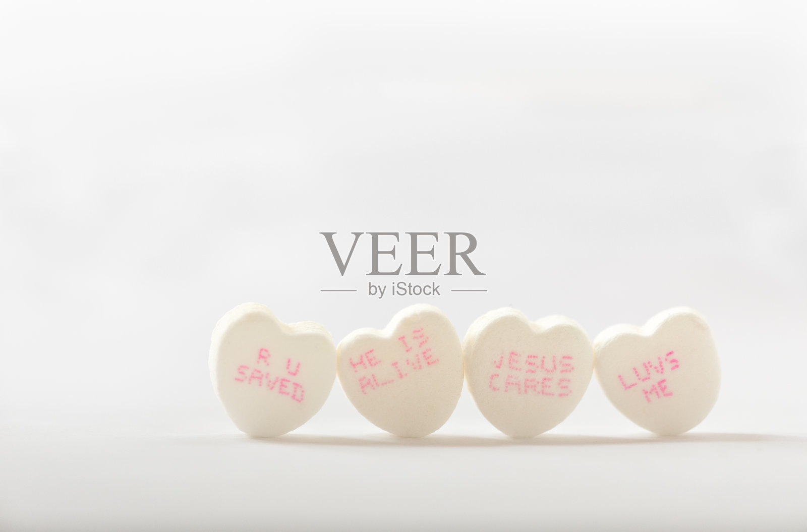 白色宗教谈话心糖果照片摄影图片