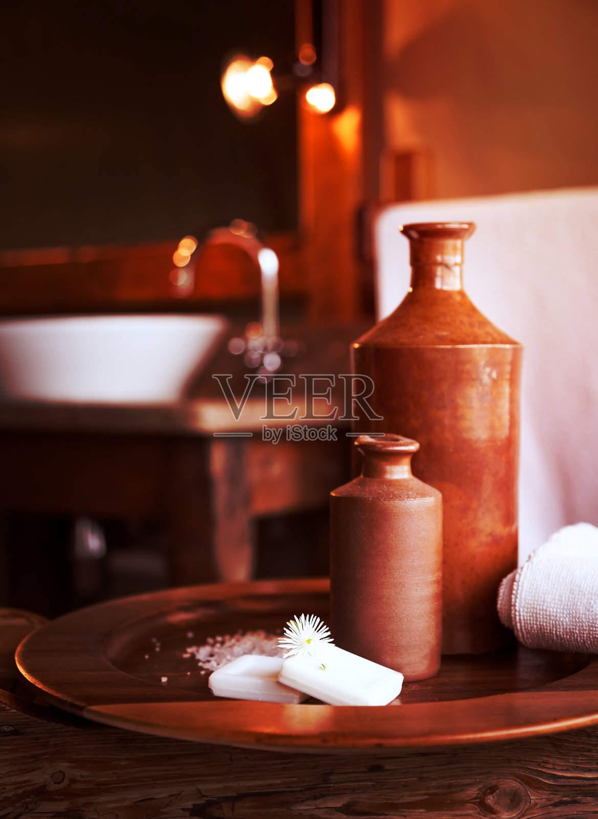 豪华浴室内饰照片摄影图片