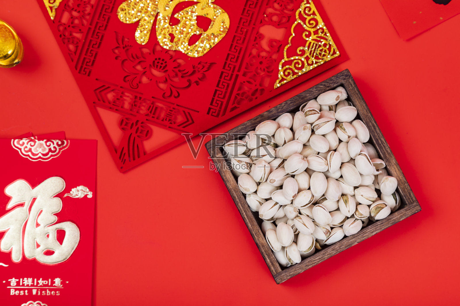 为中国新年准备的坚果照片摄影图片