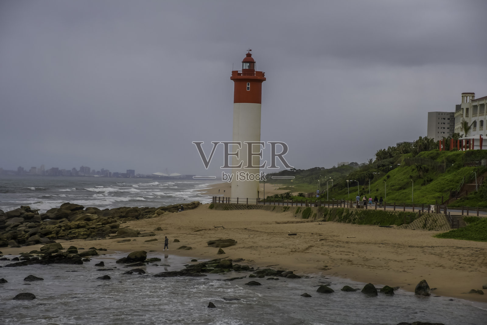 夸祖鲁-纳塔尔省德班的Umhlanga灯塔海景照片摄影图片