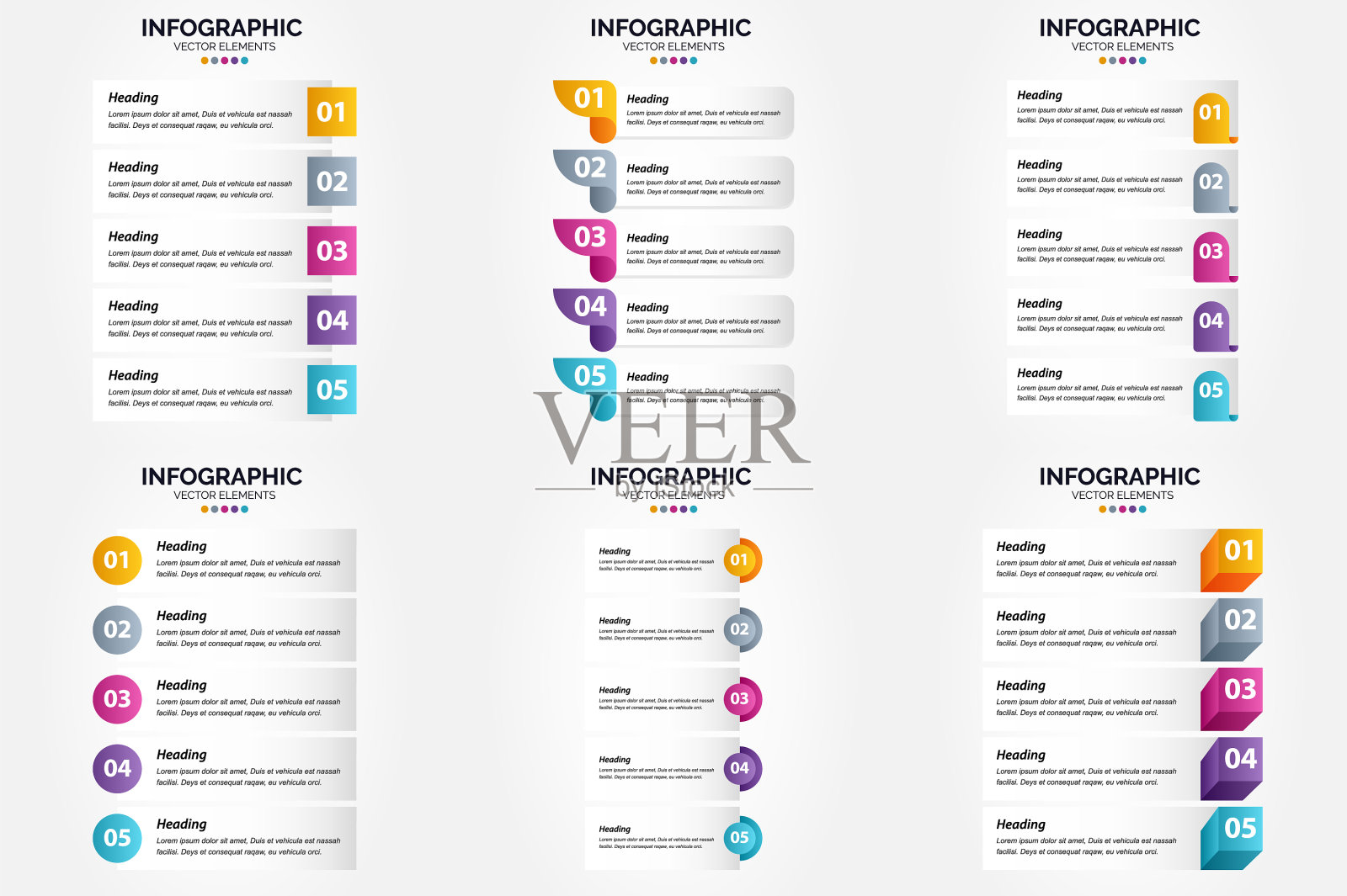 这些信息图是理想的广告插画图片素材