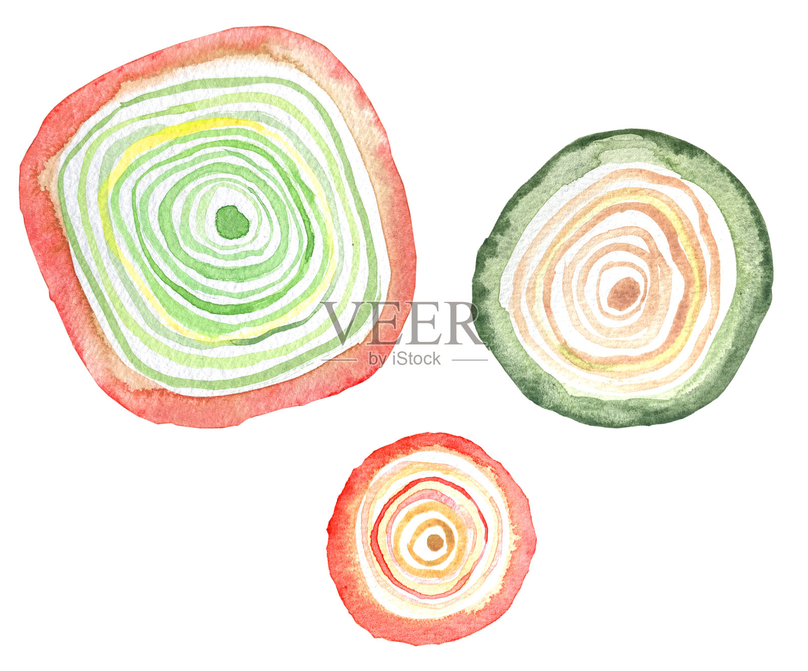 木刻水彩画插图。插画图片素材